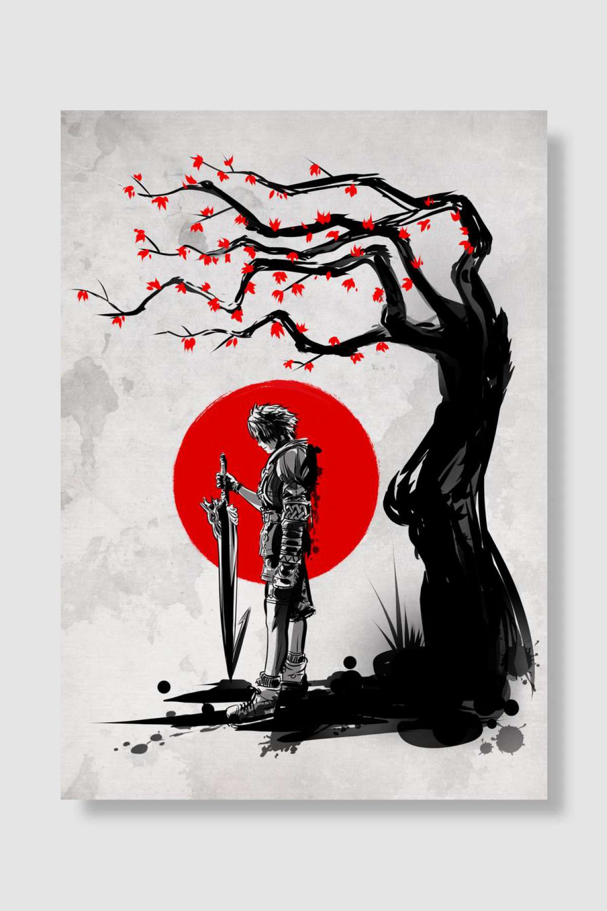 Red sun in Zanarkand Oyun Poster Çerçevesiz Yüksek Kalite Oyun Afiş Duvar Poster