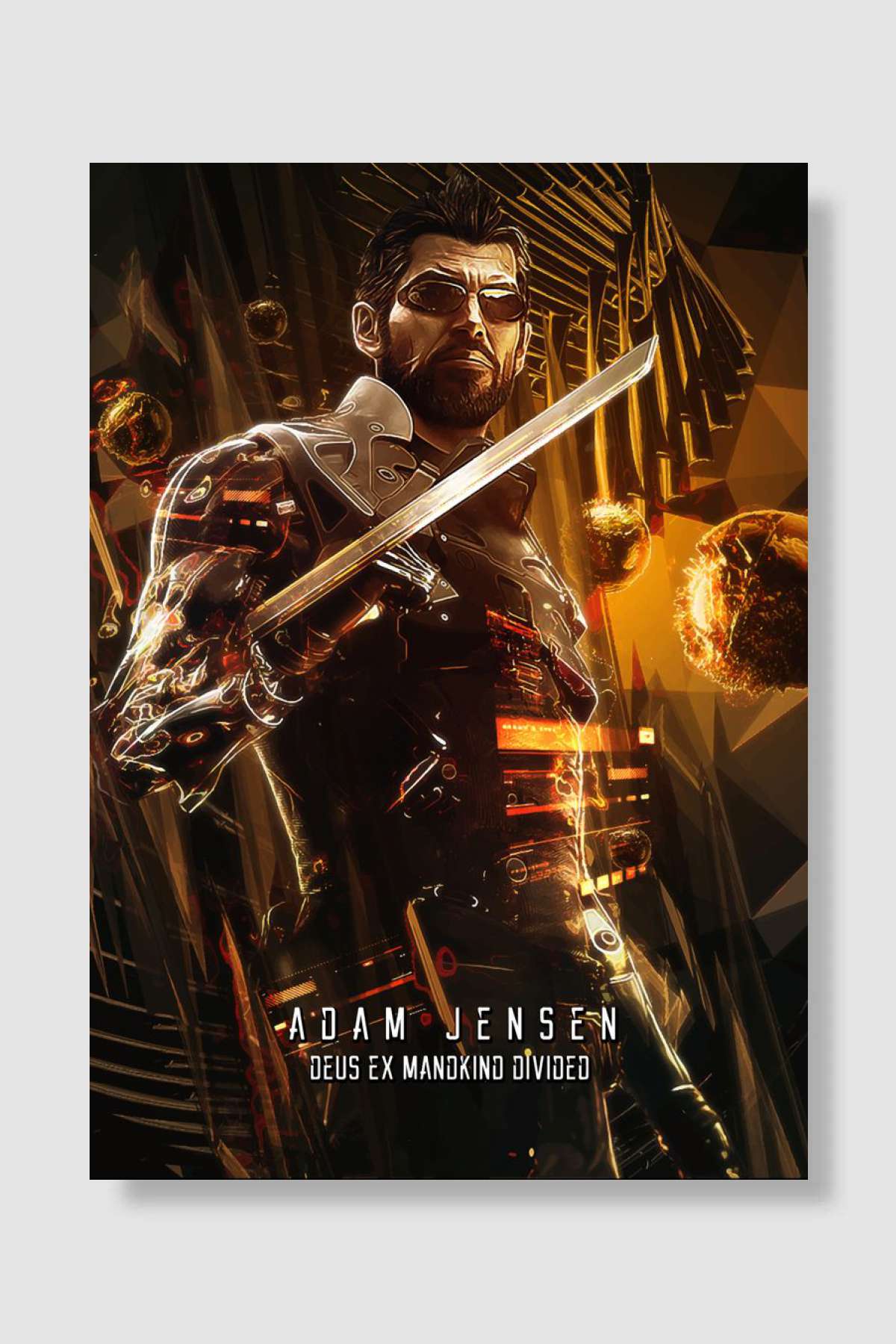 Deus ex mankind divided Oyun Poster Çerçevesiz Yüksek Kalite Oyun Afiş Duvar Poster