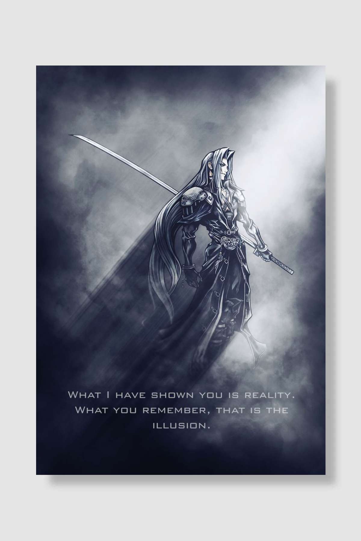 Sephiroth / Final Fantasy / Tagline Oyun Poster Çerçevesiz Yüksek Kalite Oyun Afiş Duvar Poster