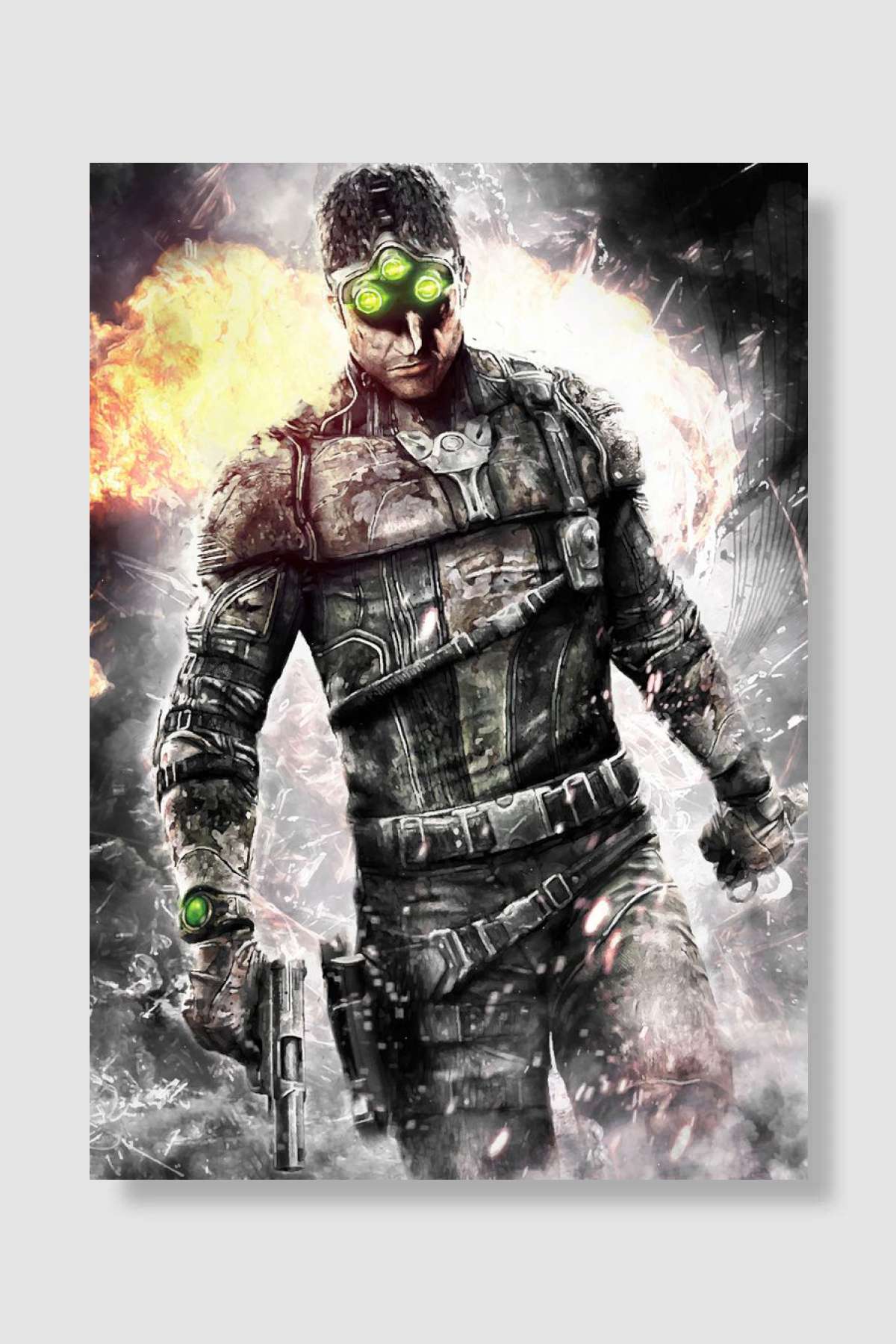 Splinter Cell blacklist Sam Fisher Oyun Poster Çerçevesiz Yüksek Kalite Oyun Afiş Duvar Poster