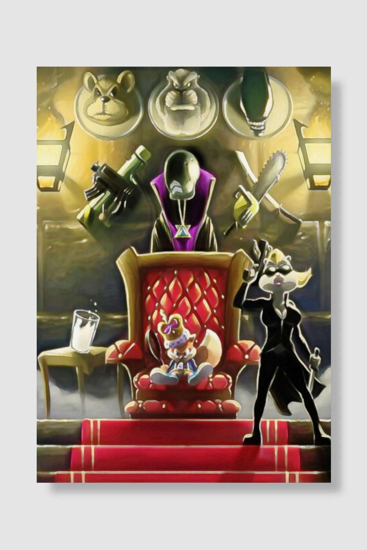 Conker Throne Room Oyun Poster Çerçevesiz Yüksek Kalite Oyun Afiş Duvar Poster