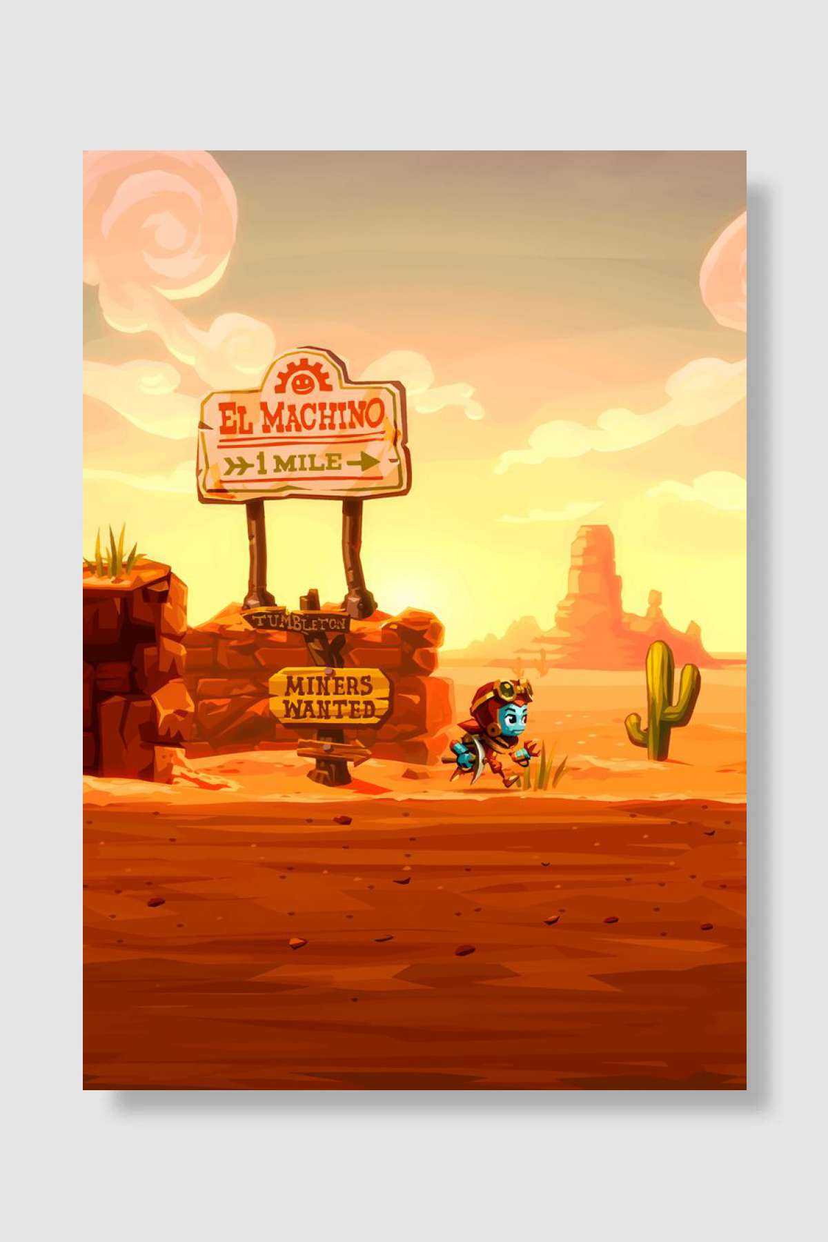 SteamWorld Dig 2 Oyun Poster Çerçevesiz Yüksek Kalite Oyun Afiş Duvar Poster