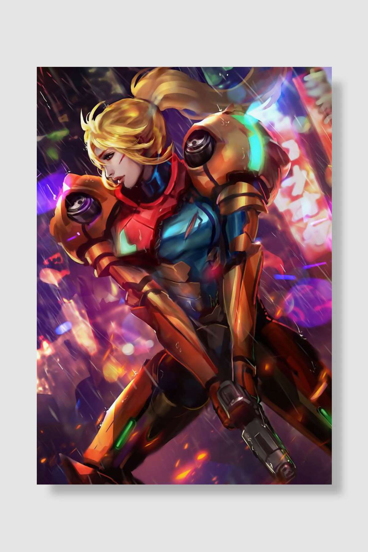 Samus Oyun Poster Çerçevesiz Yüksek Kalite Oyun Afiş Duvar Poster