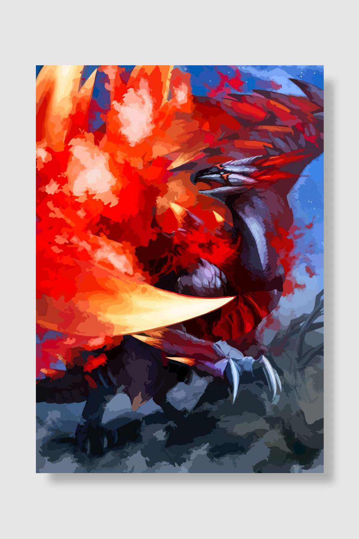 Monster hunter rise game Oyun Poster Çerçevesiz Yüksek Kalite Oyun Afiş Duvar Poster