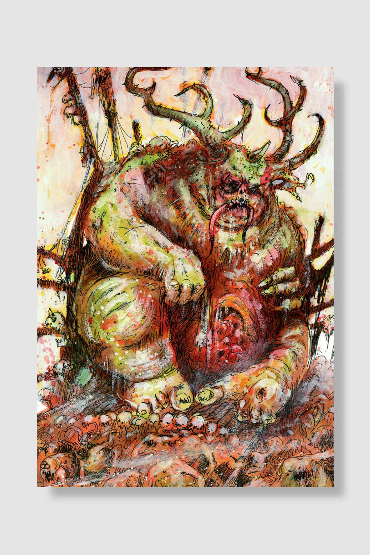 Ku'gath the Plaguefather Oyun Poster Çerçevesiz Yüksek Kalite Oyun Afiş Duvar Poster