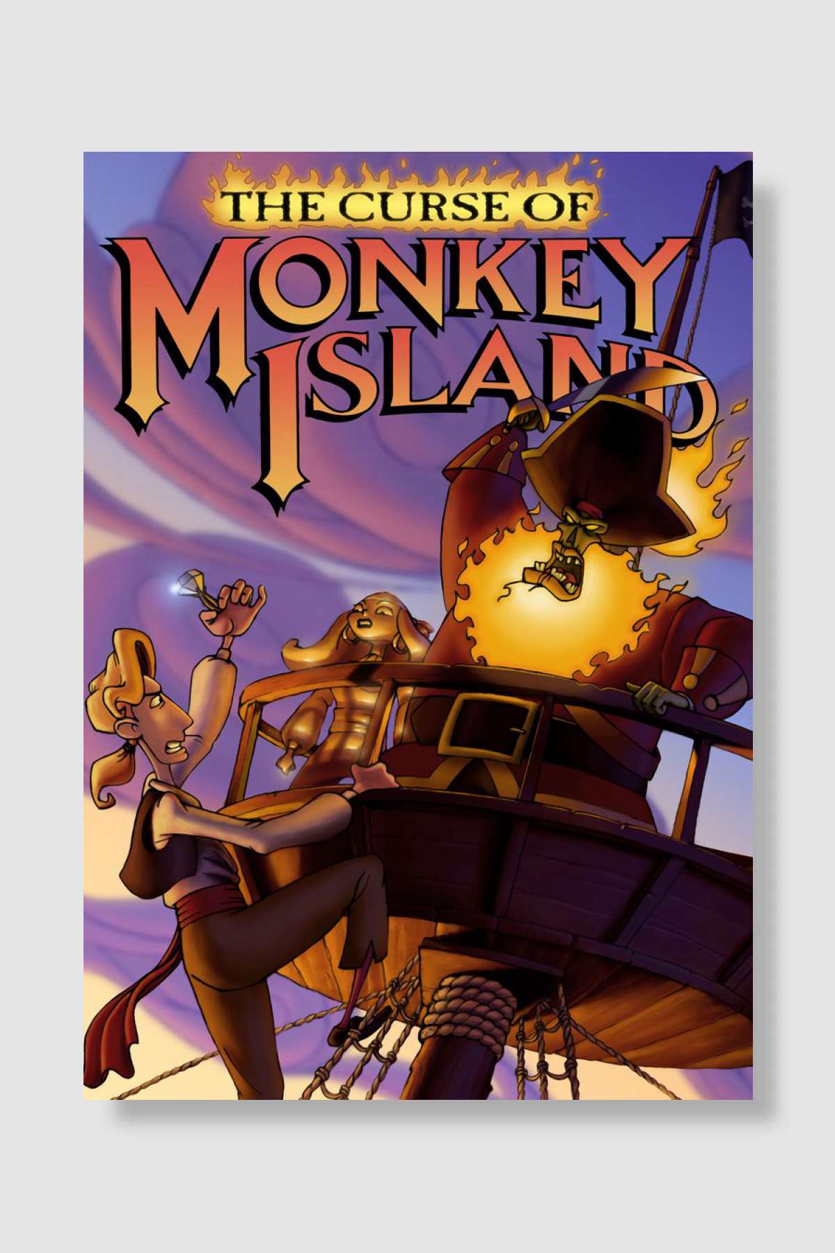 The Curse Of Monkey Island Oyun Poster Çerçevesiz Yüksek Kalite Oyun Afiş Duvar Poster