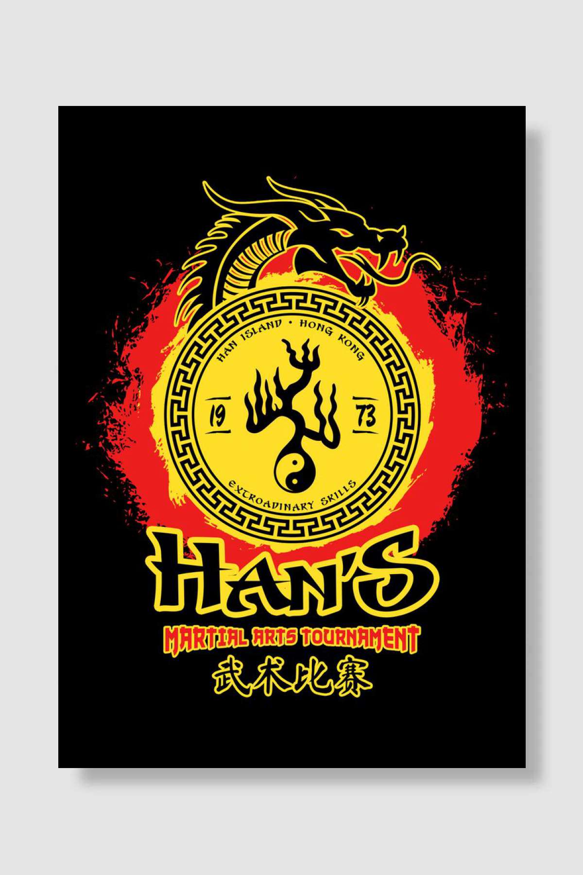 Enter The Dragon Oyun Poster Çerçevesiz Yüksek Kalite Oyun Afiş Duvar Poster