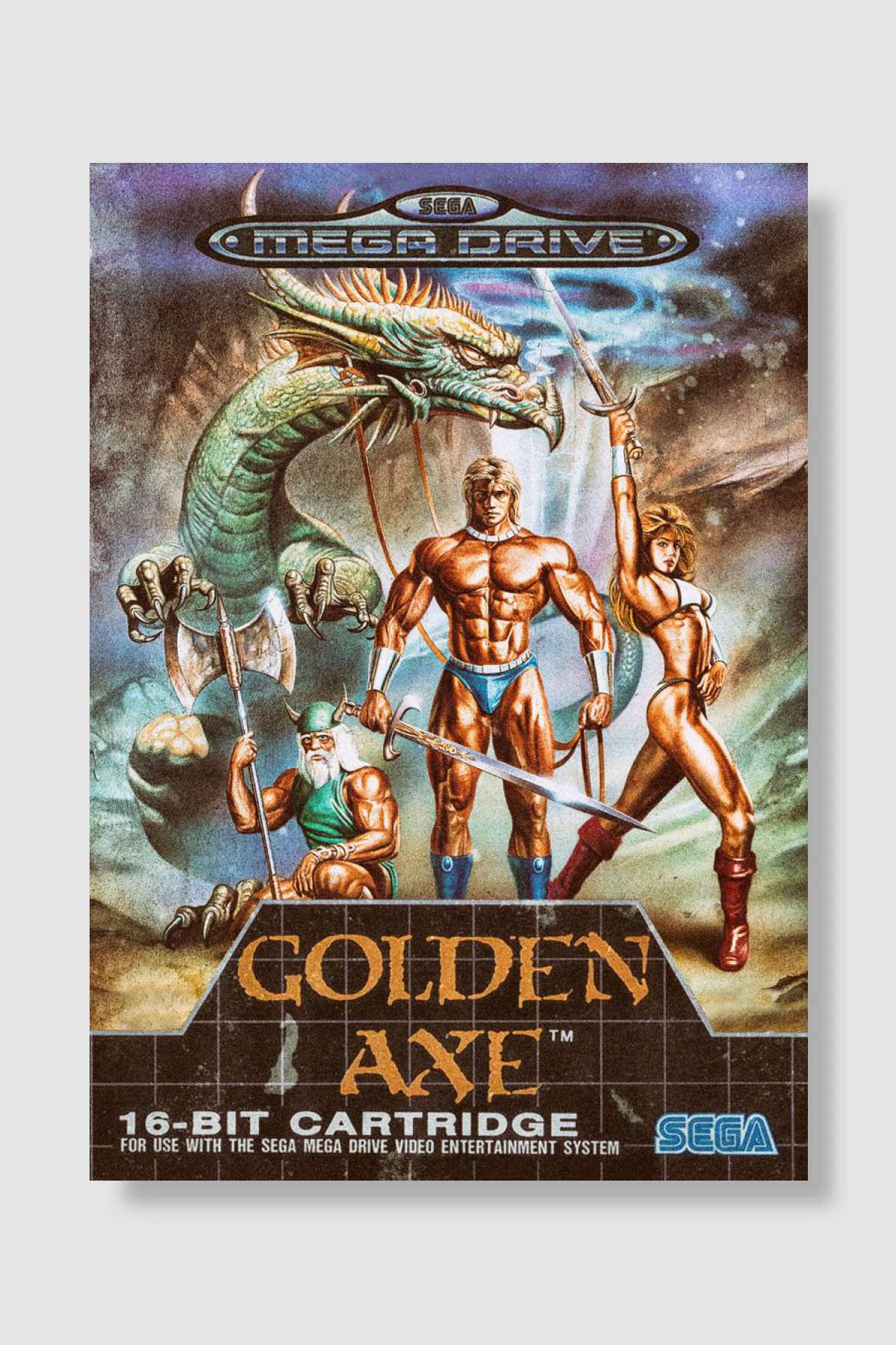 Retro gaming Golden Axe Oyun Poster Çerçevesiz Yüksek Kalite Oyun Afiş Duvar Poster