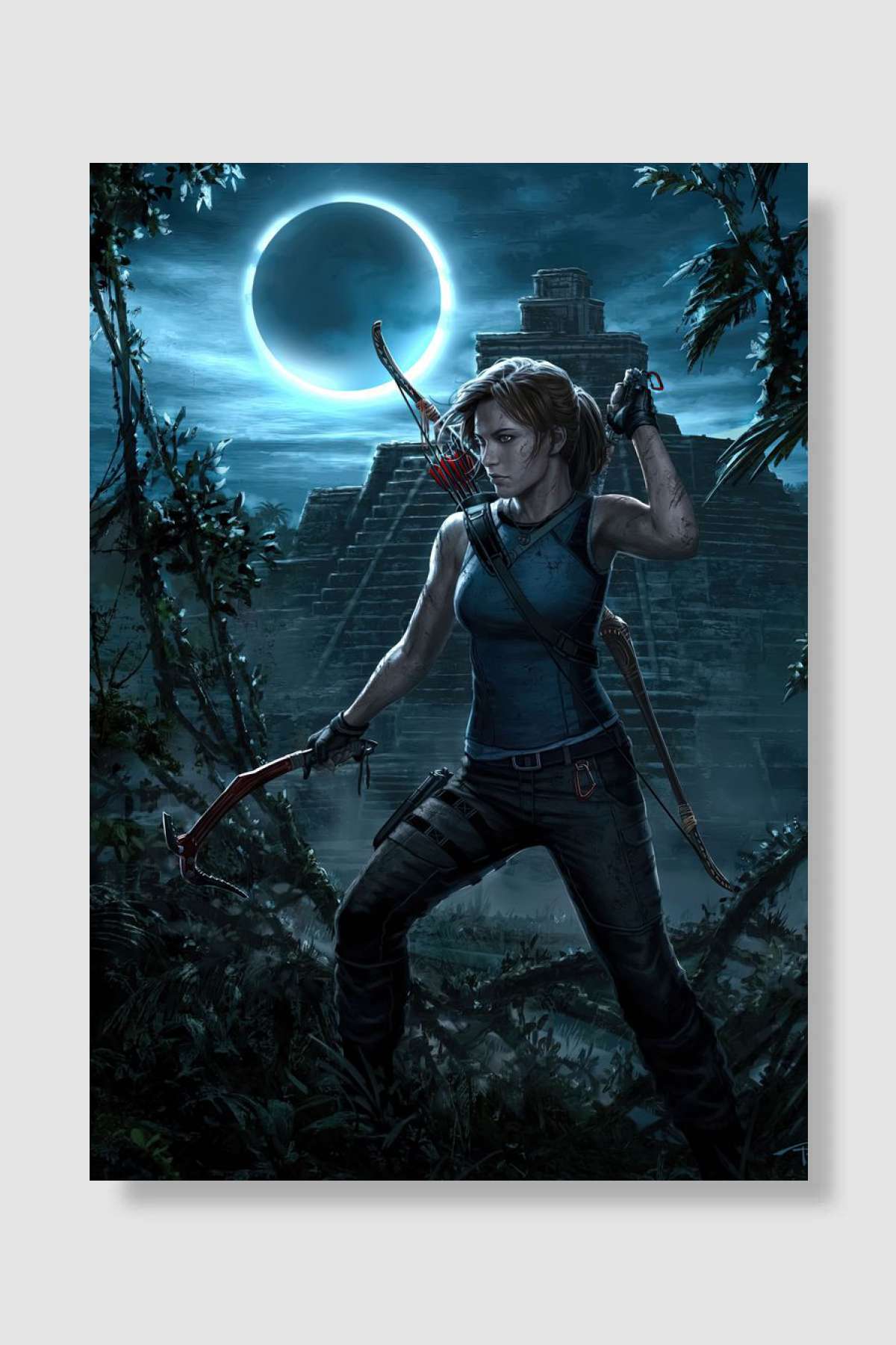 Tomb Raider Oyun Poster Çerçevesiz Yüksek Kalite Oyun Afiş Duvar Poster