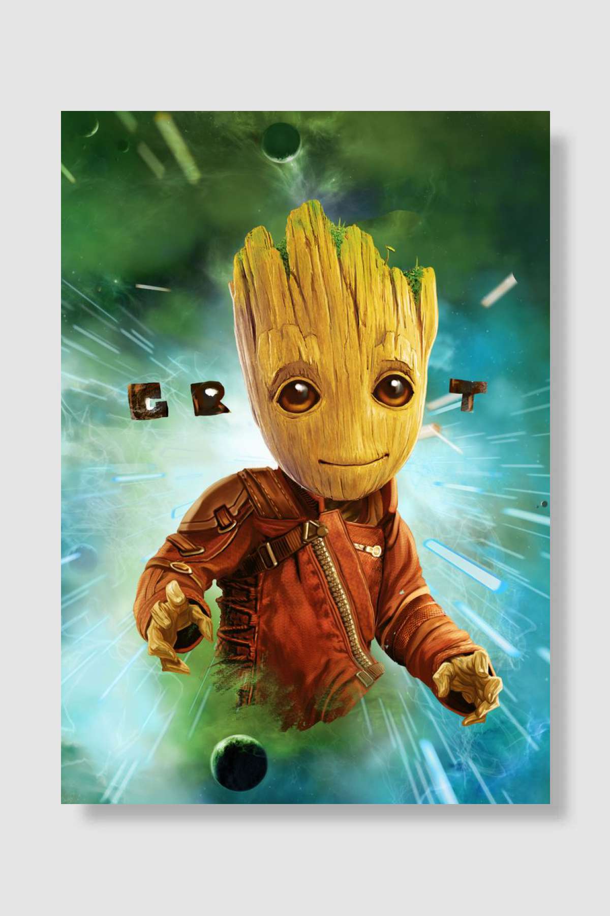 Baby Groot in Space Oyun Poster Çerçevesiz Yüksek Kalite Oyun Afiş Duvar Poster - En İyi Fiyatlarla