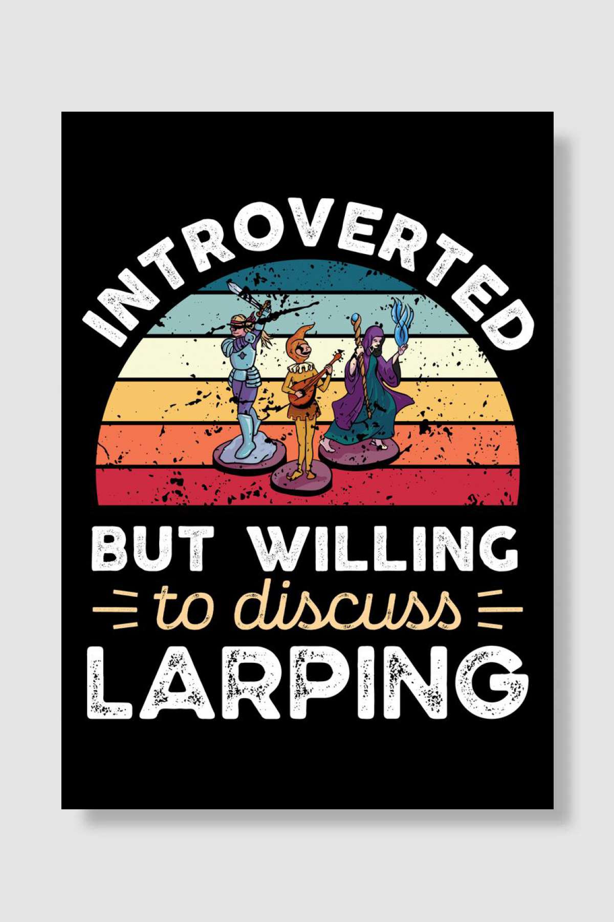 Introverted Larping Oyun Poster Çerçevesiz Yüksek Kalite Oyun Afiş Duvar Poster