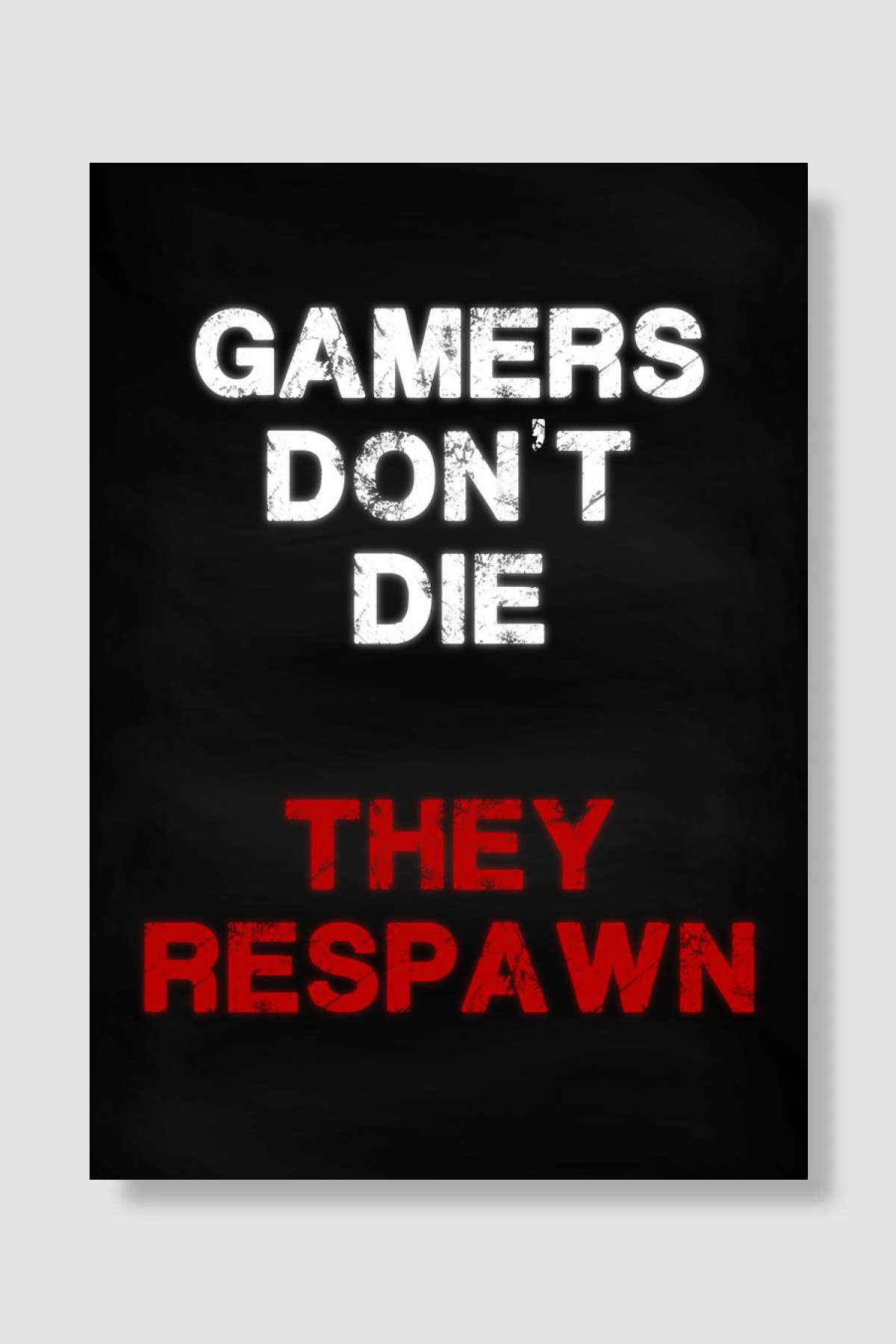 Gamers Dont Die Respawn Oyun Poster Çerçevesiz Yüksek Kalite Oyun Afiş Duvar Poster