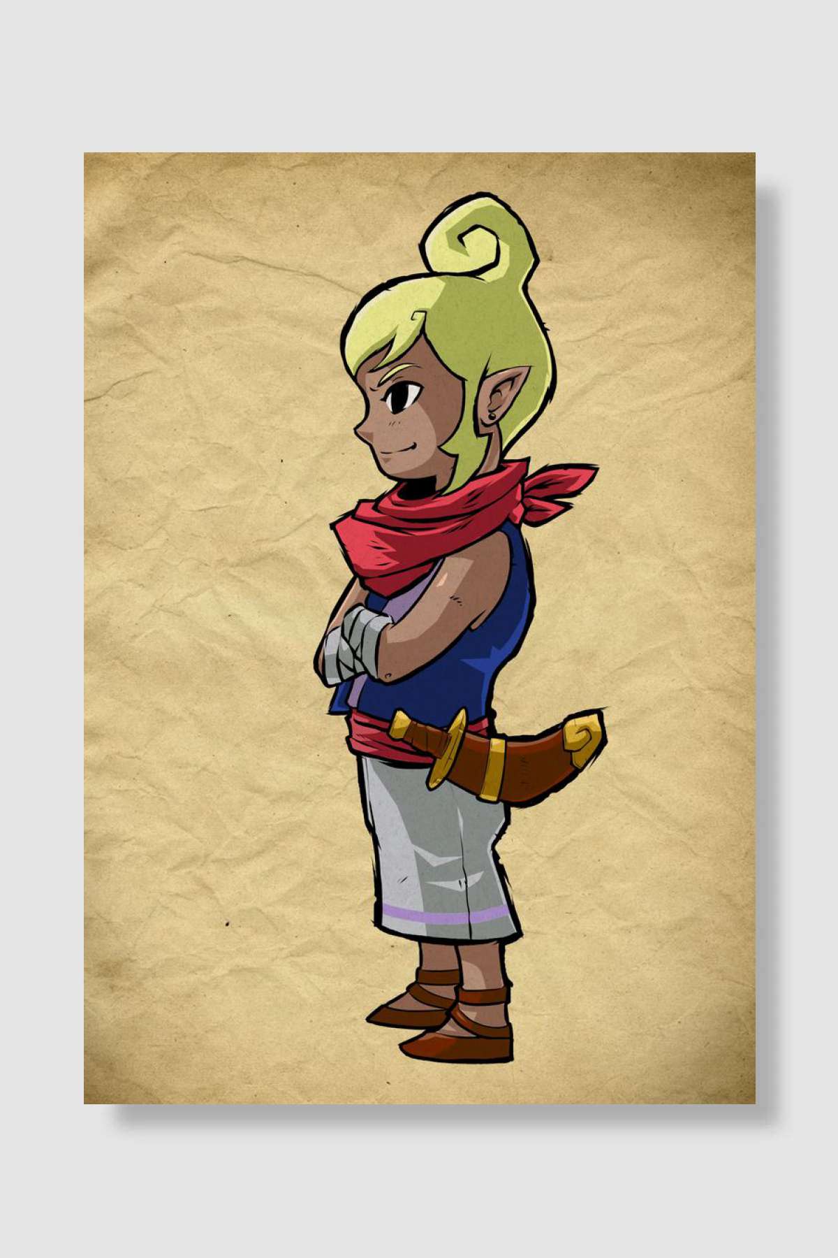 Tetra, Descendant of Princess Zelda || Legend of Zelda: ... Oyun Poster Çerçevesiz Yüksek Kalite Oyun Afiş Duvar Poster