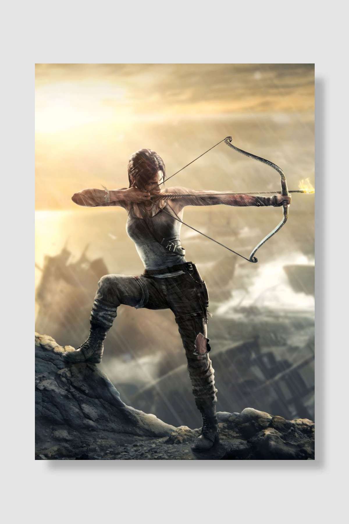Tomb Raider Lara Croft Oyun Poster Çerçevesiz Yüksek Kalite Oyun Afiş Duvar Poster
