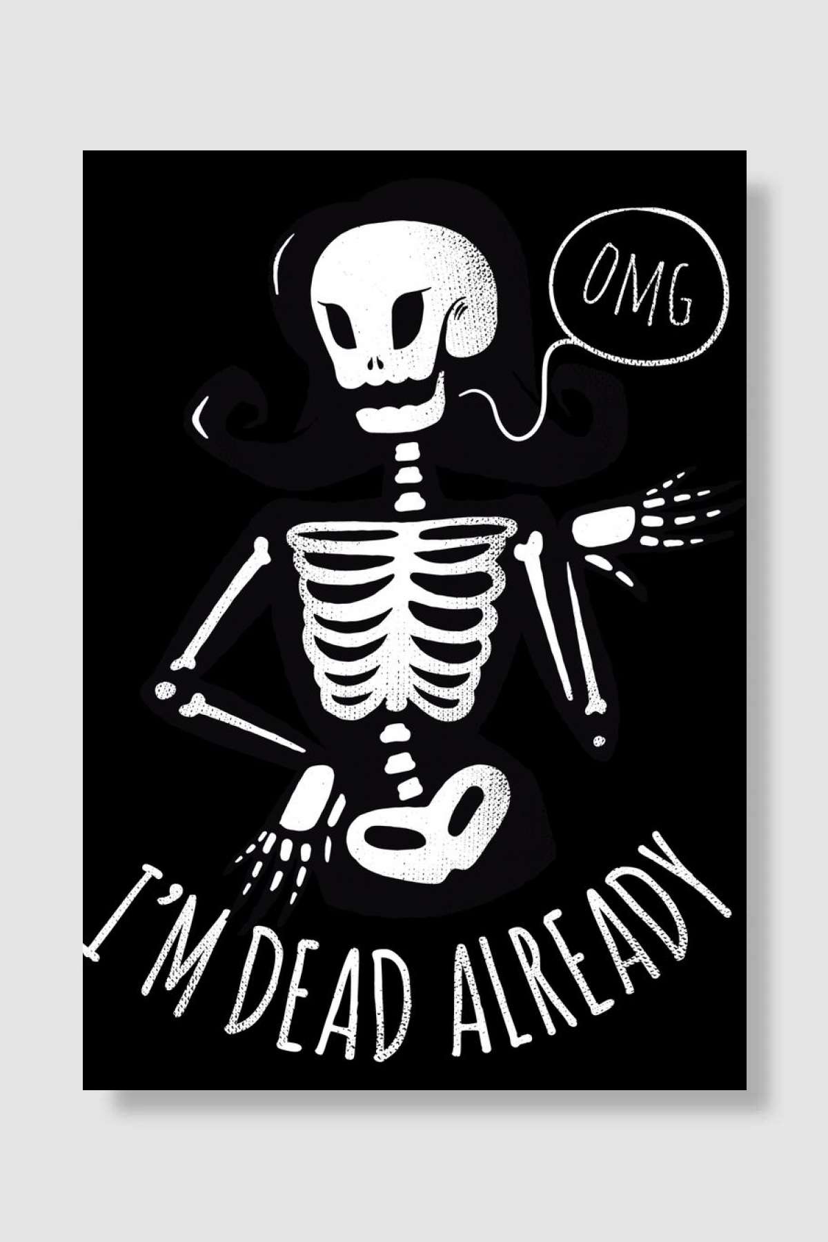 Im Dead Spooky Lady Skele Oyun Poster Çerçevesiz Yüksek Kalite Oyun Afiş Duvar Poster