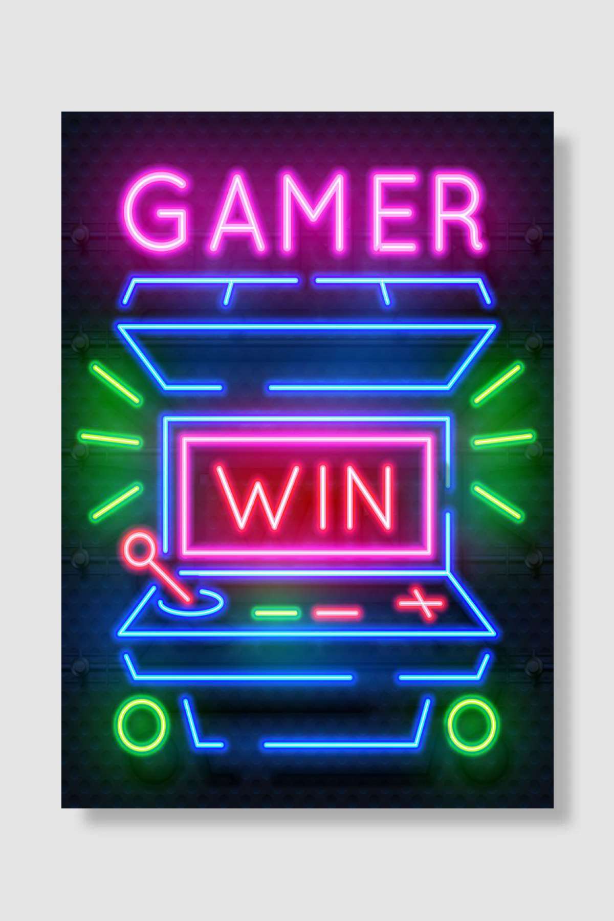 Gamer win Oyun Poster Çerçevesiz Yüksek Kalite Oyun Afiş Duvar Poster