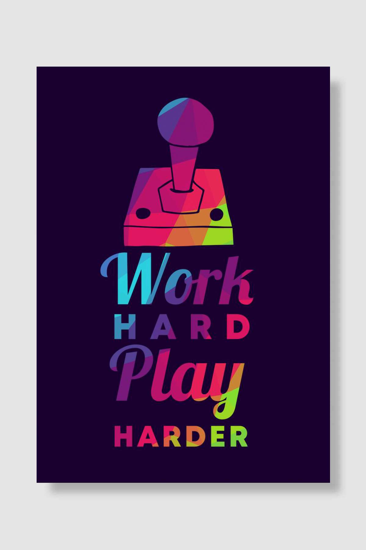 Gaming Work Hard 24 Oyun Poster Çerçevesiz Yüksek Kalite Oyun Afiş Duvar Poster