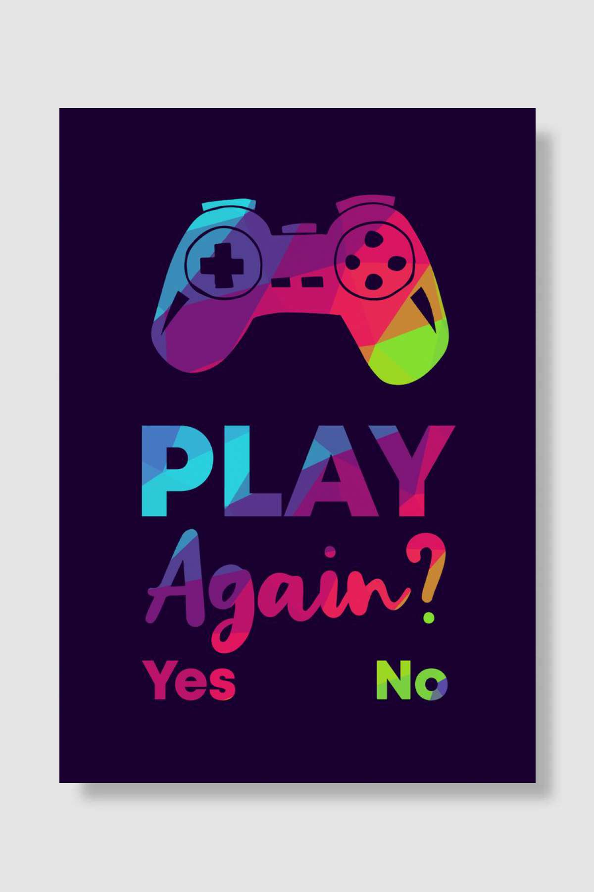 Gaming Play Again 30 Oyun Poster Çerçevesiz Yüksek Kalite Oyun Afiş Duvar Poster