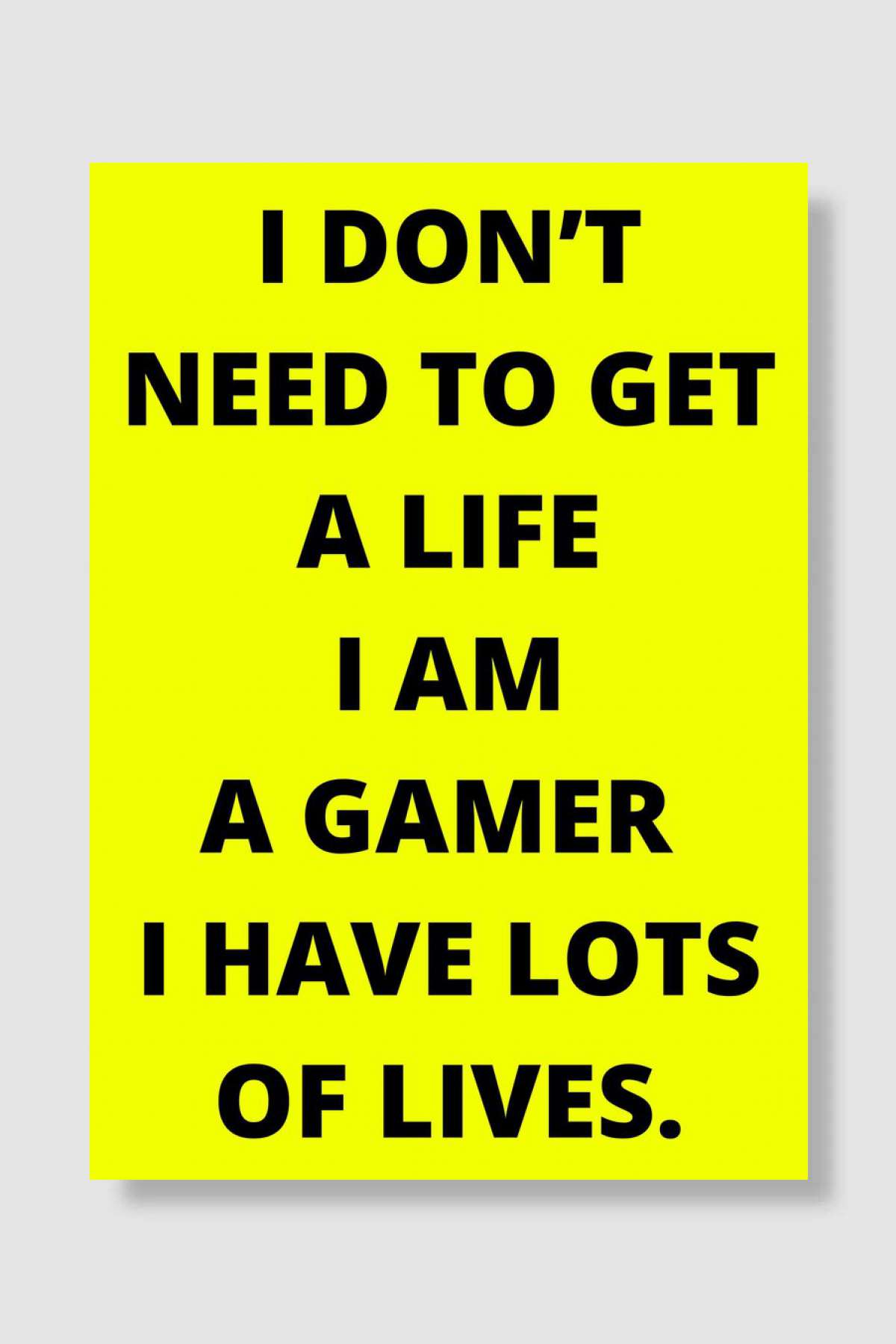 I am A Gamer Oyun Poster Çerçevesiz Yüksek Kalite Oyun Afiş Duvar Poster