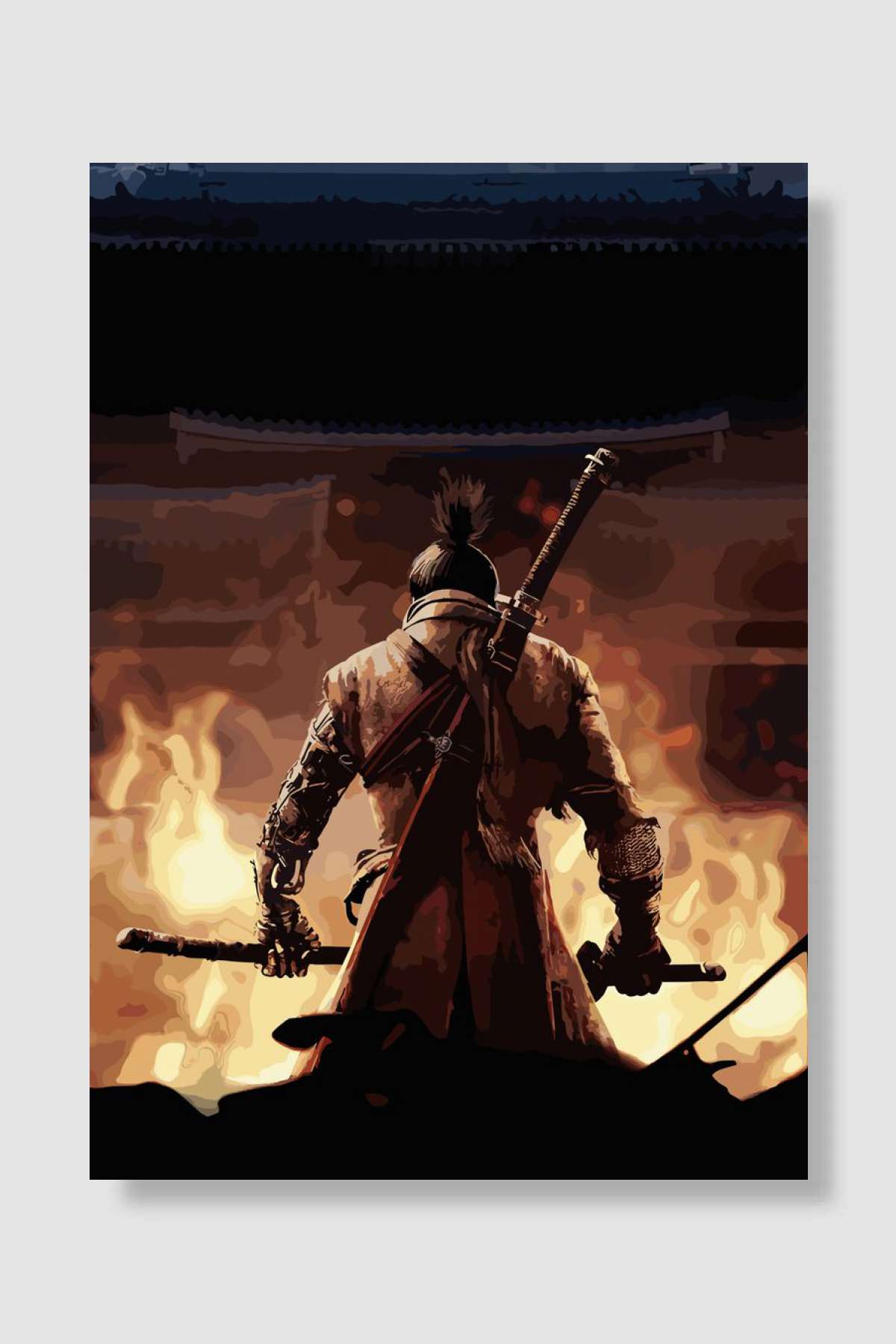sekiro Oyun Poster Çerçevesiz Yüksek Kalite Oyun Afiş Duvar Poster
