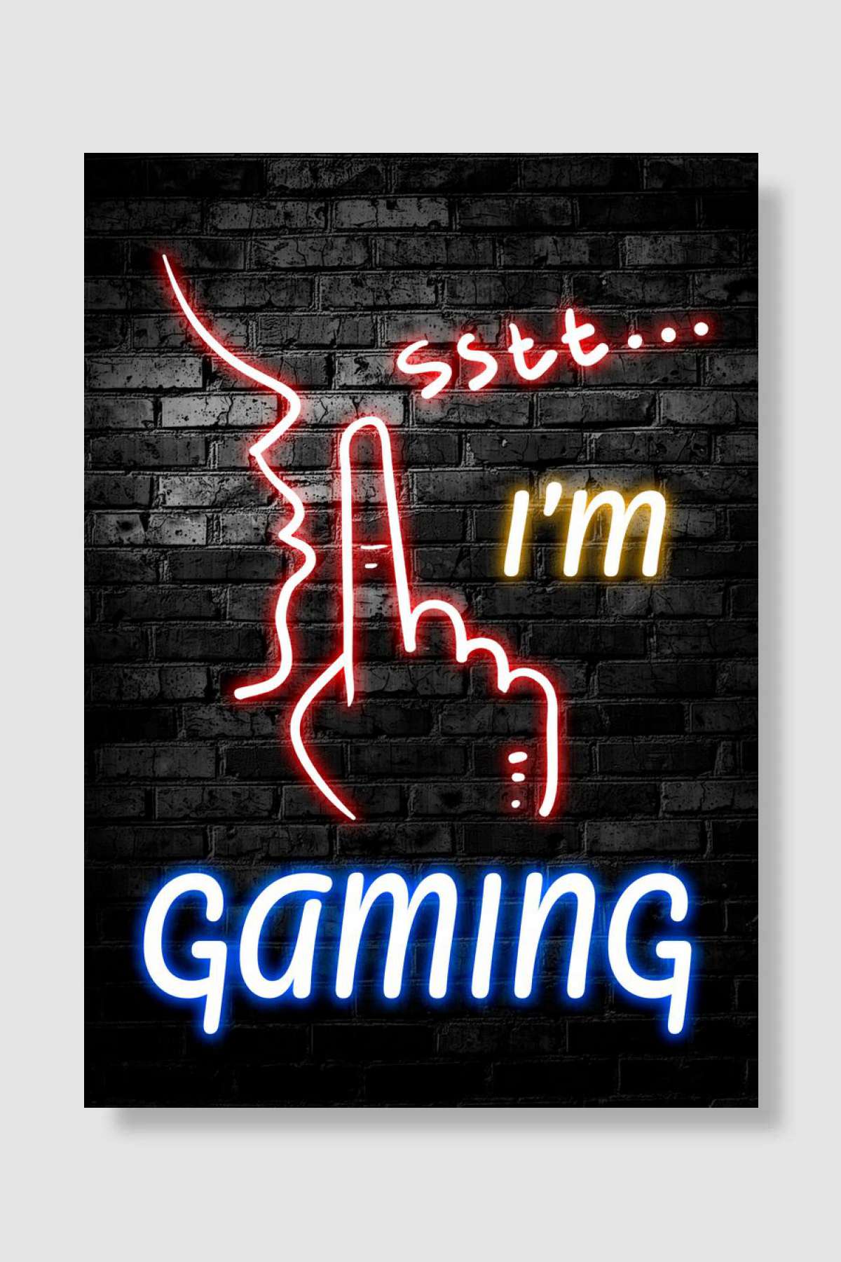 shh shhh shht gaming Oyun Poster Çerçevesiz Yüksek Kalite Oyun Afiş Duvar Poster