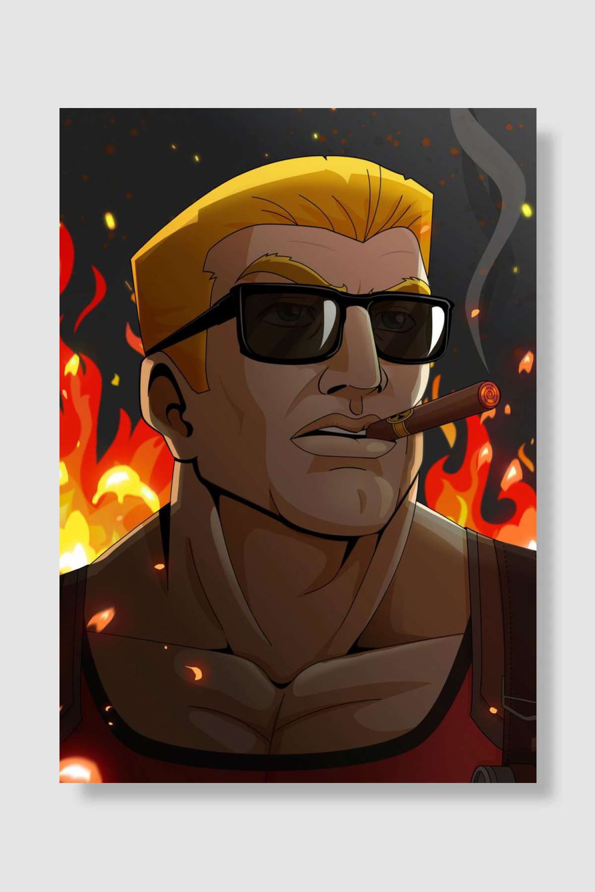 DUKE NUKEM Oyun Poster Çerçevesiz Yüksek Kalite Oyun Afiş Duvar Poster