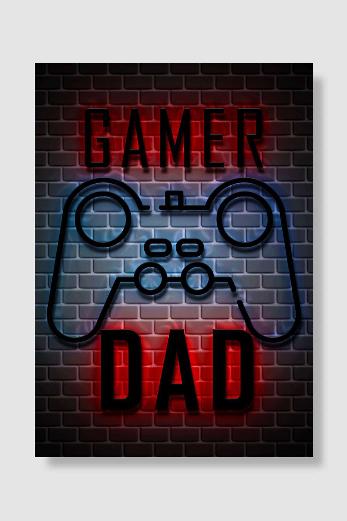 Gamer Dad Oyun Poster Çerçevesiz Yüksek Kalite Oyun Afiş Duvar Poster
