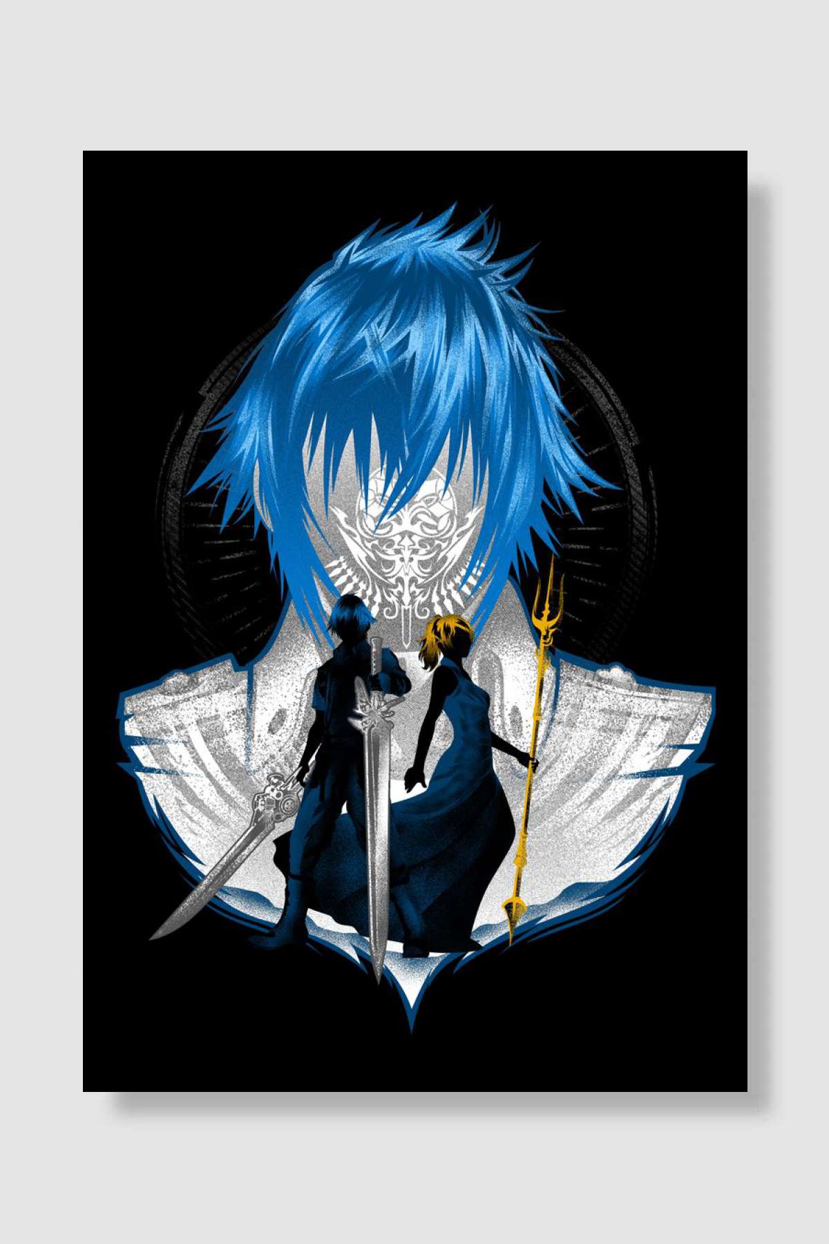 Noctis and Luna Oyun Poster Çerçevesiz Yüksek Kalite Oyun Afiş Duvar Poster