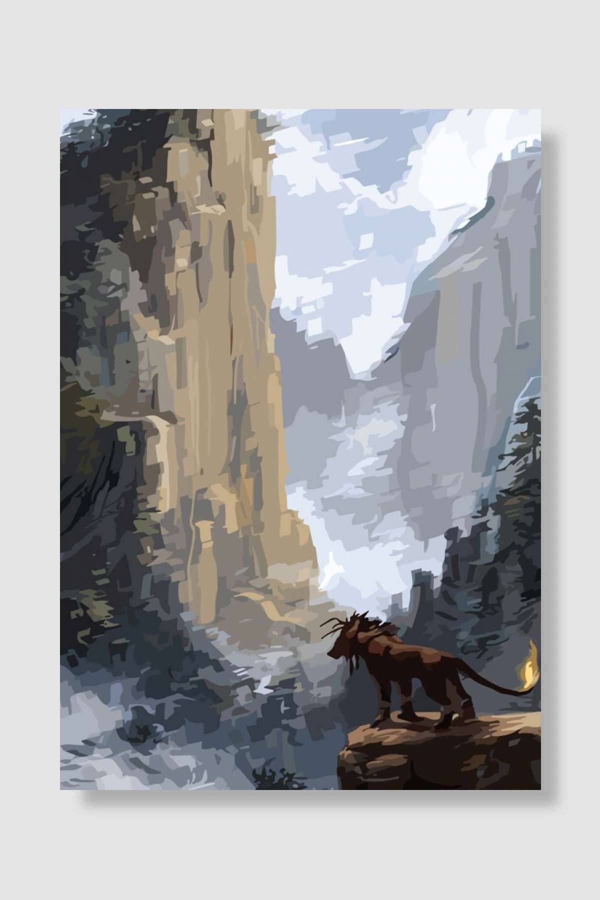 CLOUD FINAL FANTASY GAME Oyun Poster Çerçevesiz Yüksek Kalite Oyun Afiş Duvar Poster