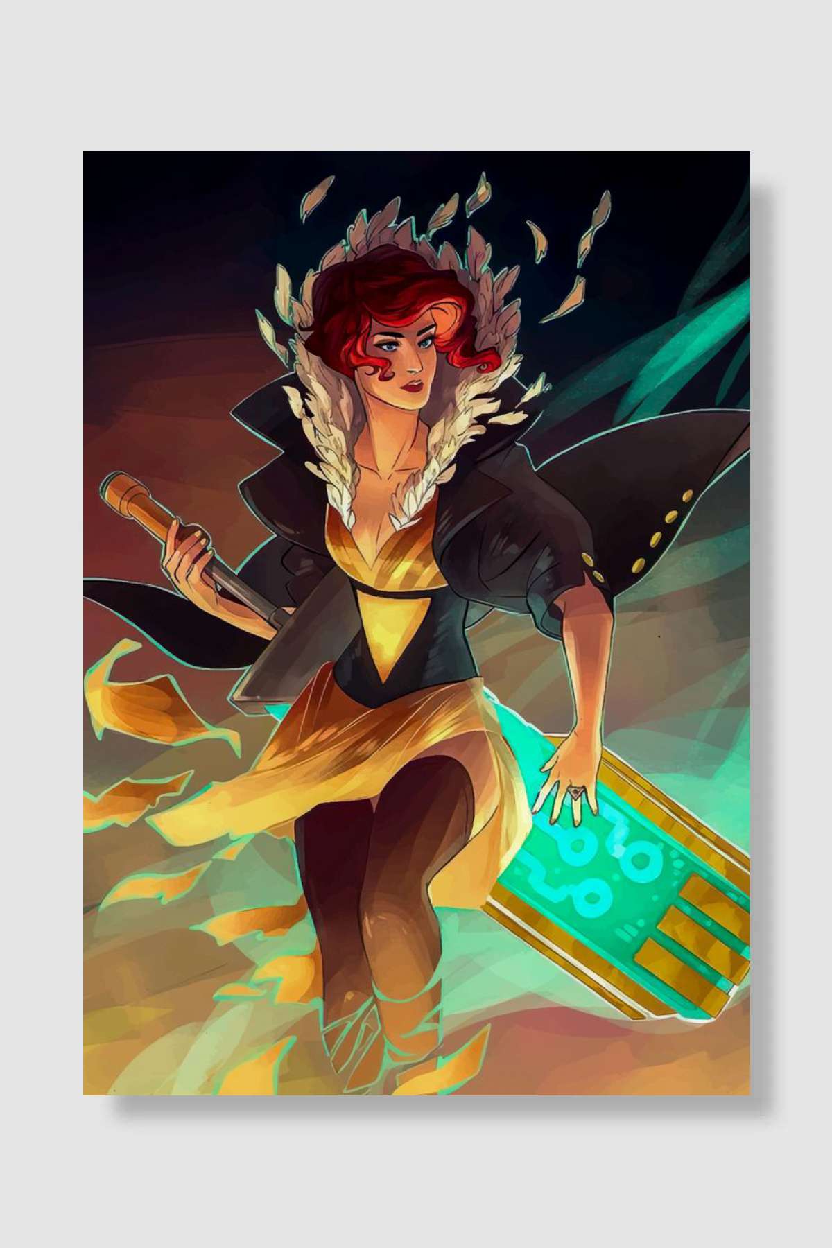 Transistor Oyun Poster Çerçevesiz Yüksek Kalite Oyun Afiş Duvar Poster
