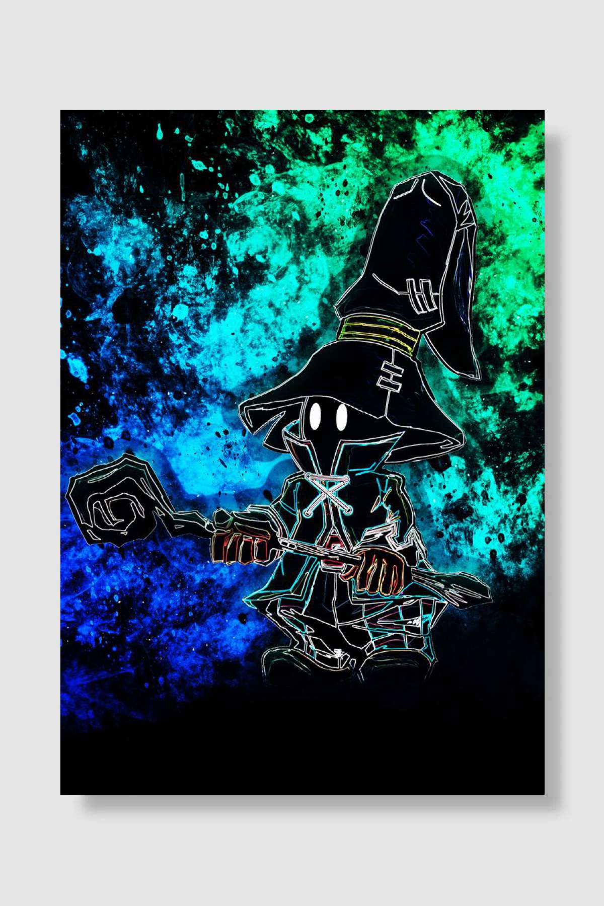 Black Mage Oyun Poster Çerçevesiz Yüksek Kalite Oyun Afiş Duvar Poster