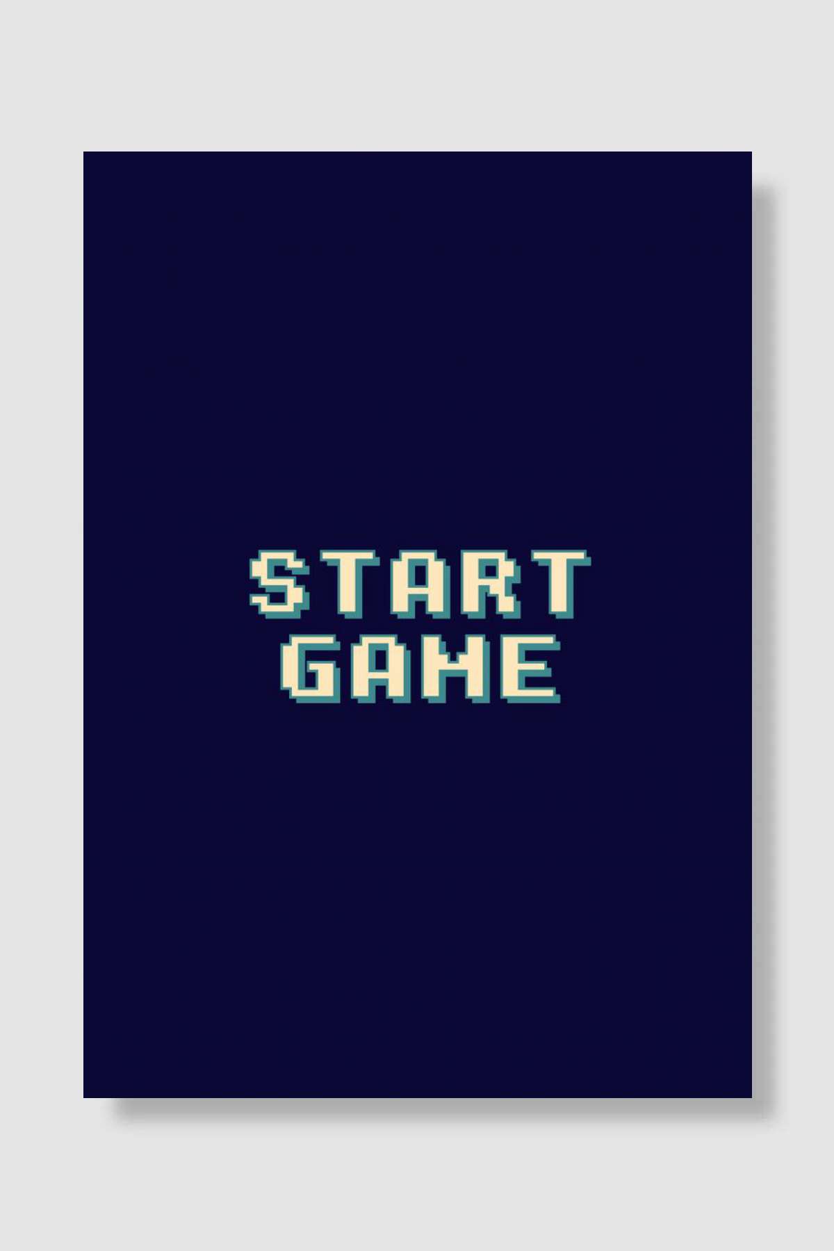 Start Game pixel font Oyun Poster Çerçevesiz Yüksek Kalite Oyun Afiş Duvar Poster