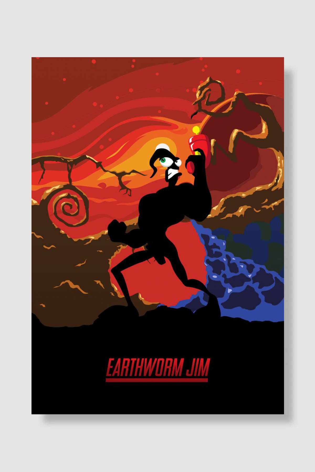 Gaming Icon Earthworm Jim Oyun Poster Çerçevesiz Yüksek Kalite Oyun Afiş Duvar Poster