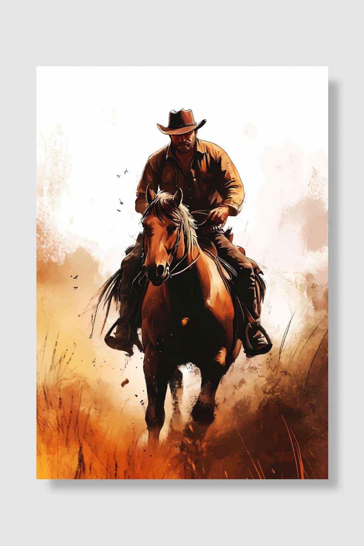 Red Dead Oyun Poster Çerçevesiz Yüksek Kalite Oyun Afiş Duvar Poster