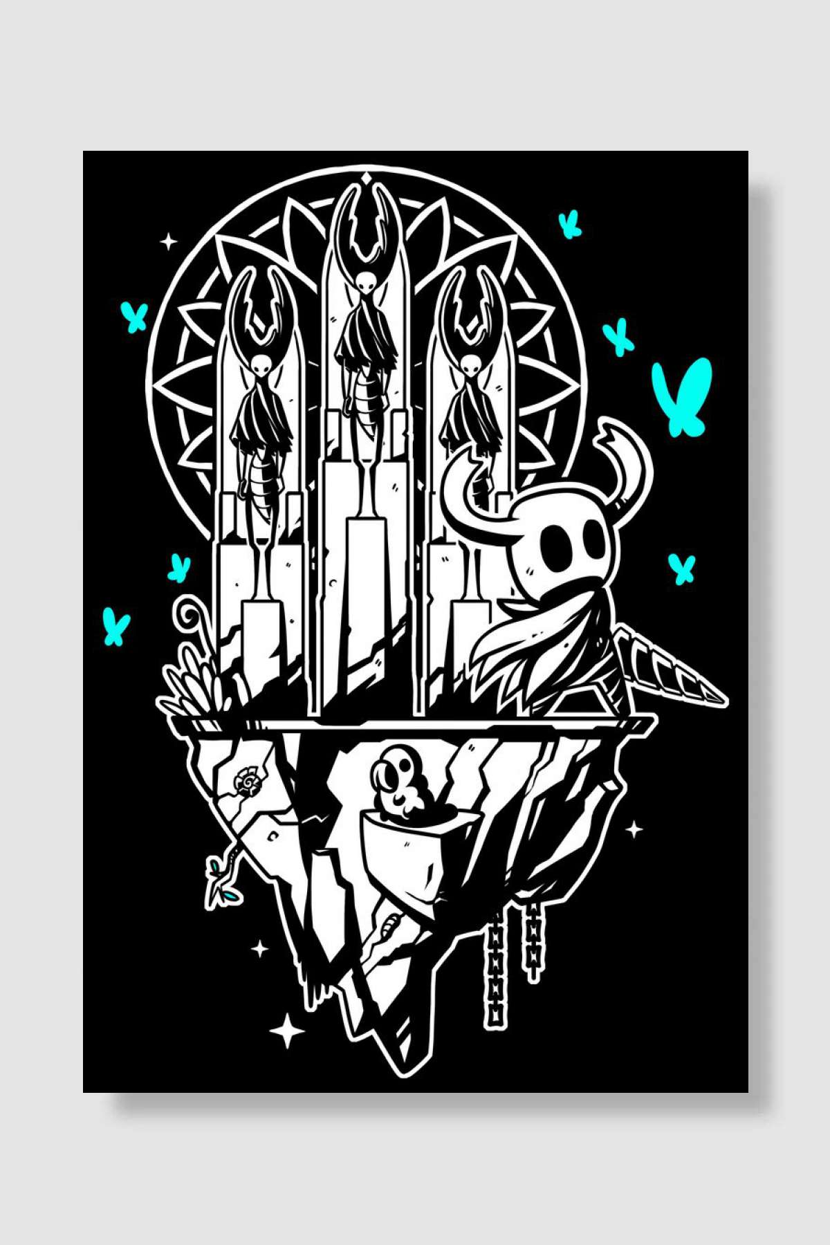 Bug Knight Hollow Mantis Oyun Poster Çerçevesiz Yüksek Kalite Oyun Afiş Duvar Poster