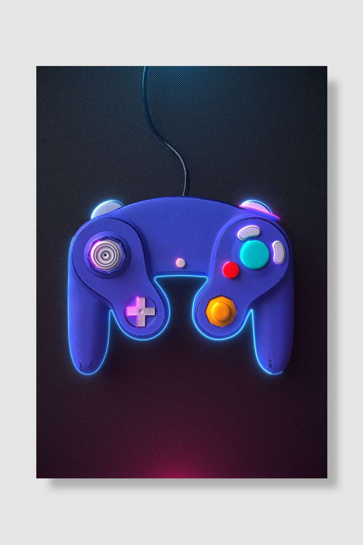 3D N Gamecube controller Oyun Poster Çerçevesiz Yüksek Kalite Oyun Afiş Duvar Poster