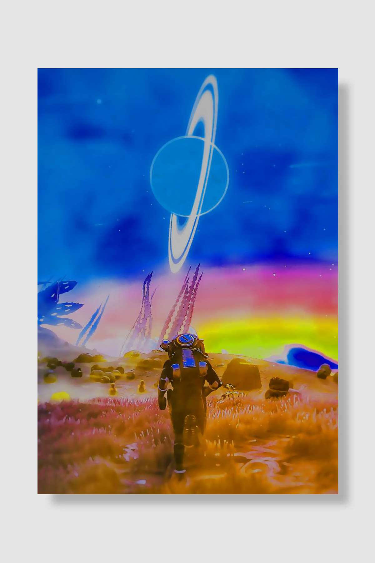 No Mans Sky Game Gaming Oyun Poster Çerçevesiz Yüksek Kalite Oyun Afiş Duvar Poster