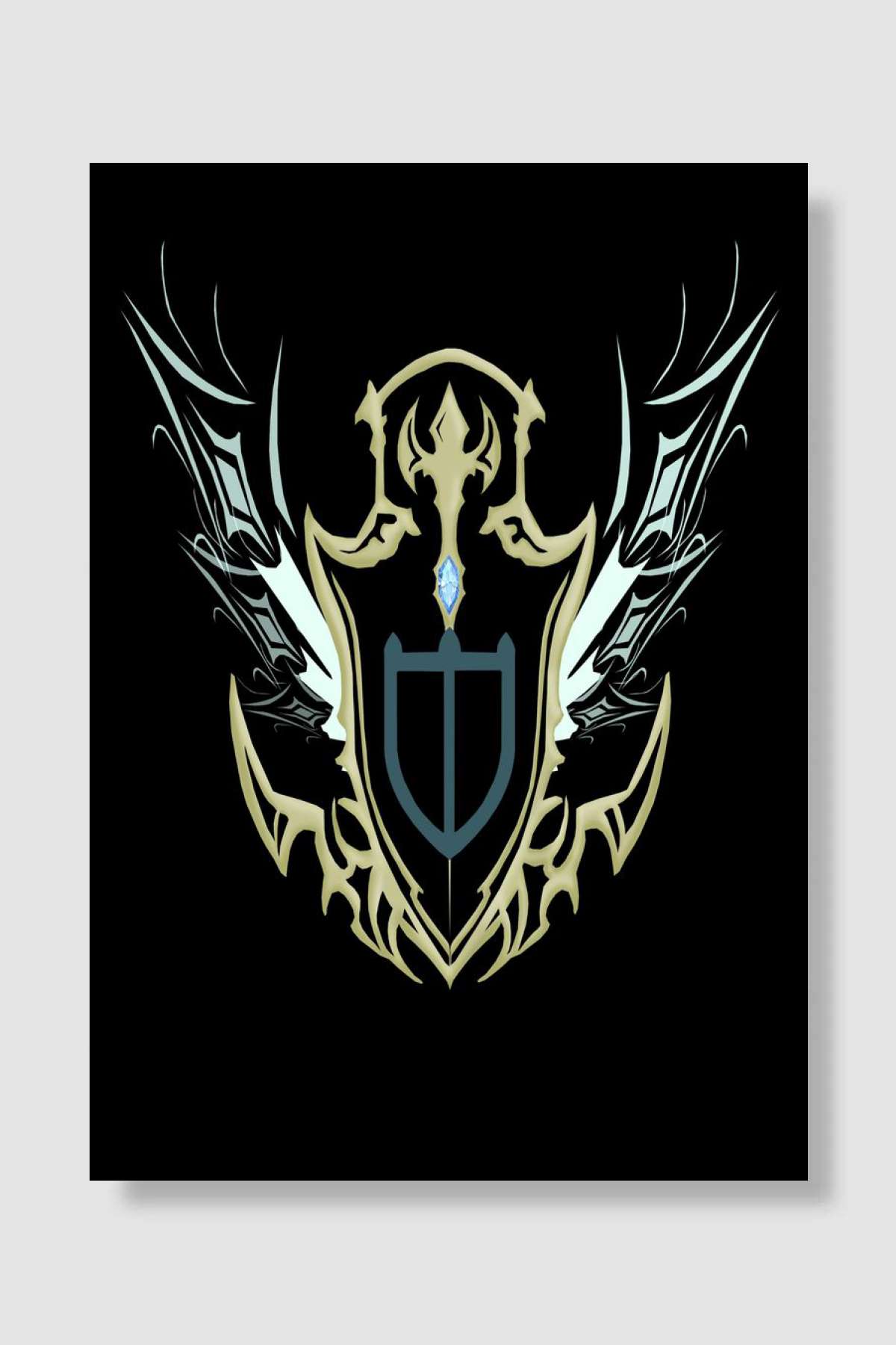 Paladin FFXIV Oyun Poster Çerçevesiz Yüksek Kalite Oyun Afiş Duvar Poster