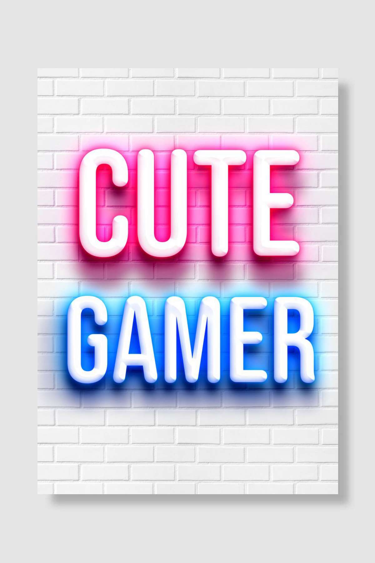 Cute Gamer Oyun Poster Çerçevesiz Yüksek Kalite Oyun Afiş Duvar Poster
