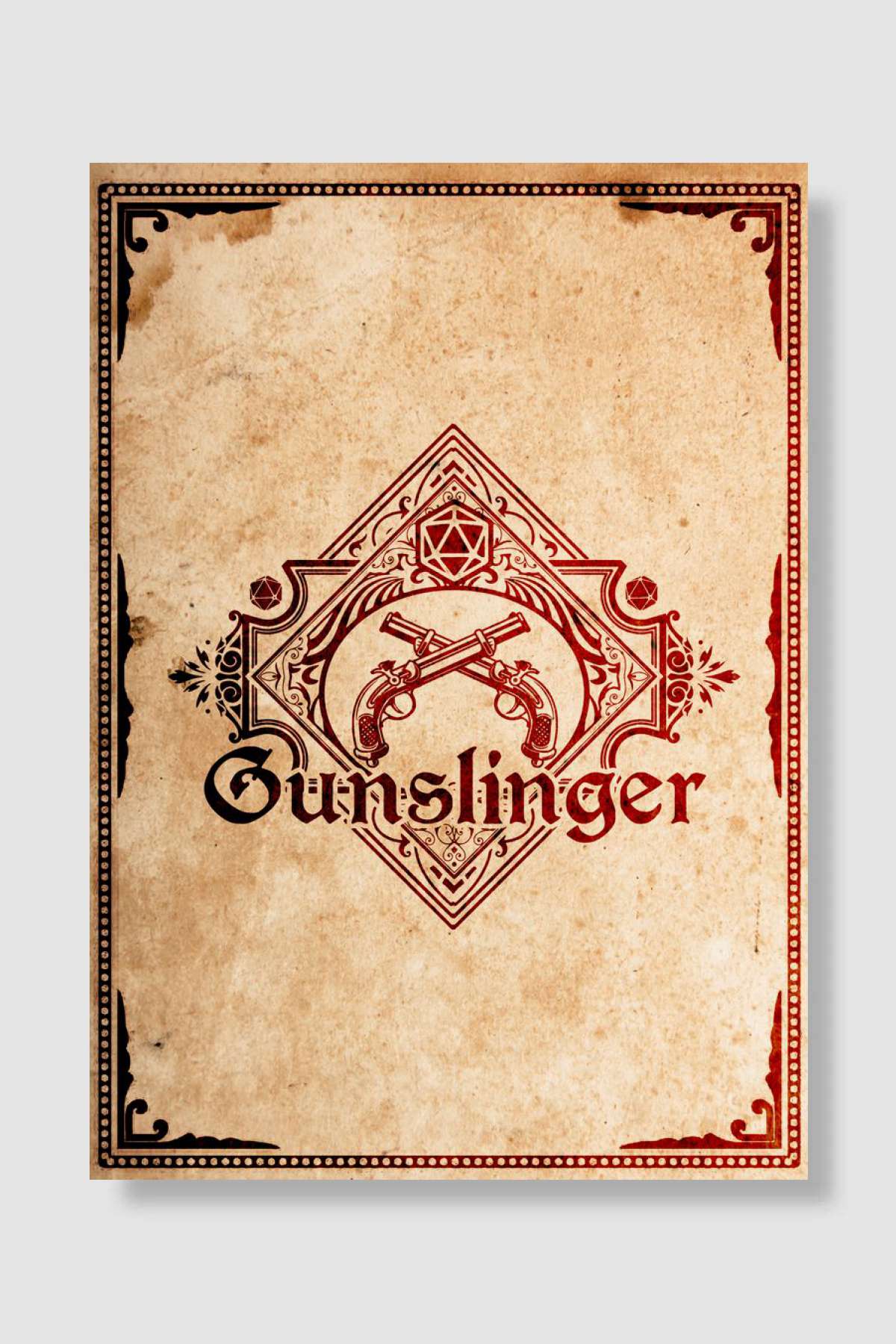 Gunslinger Class emblem Oyun Poster Çerçevesiz Yüksek Kalite Oyun Afiş Duvar Poster