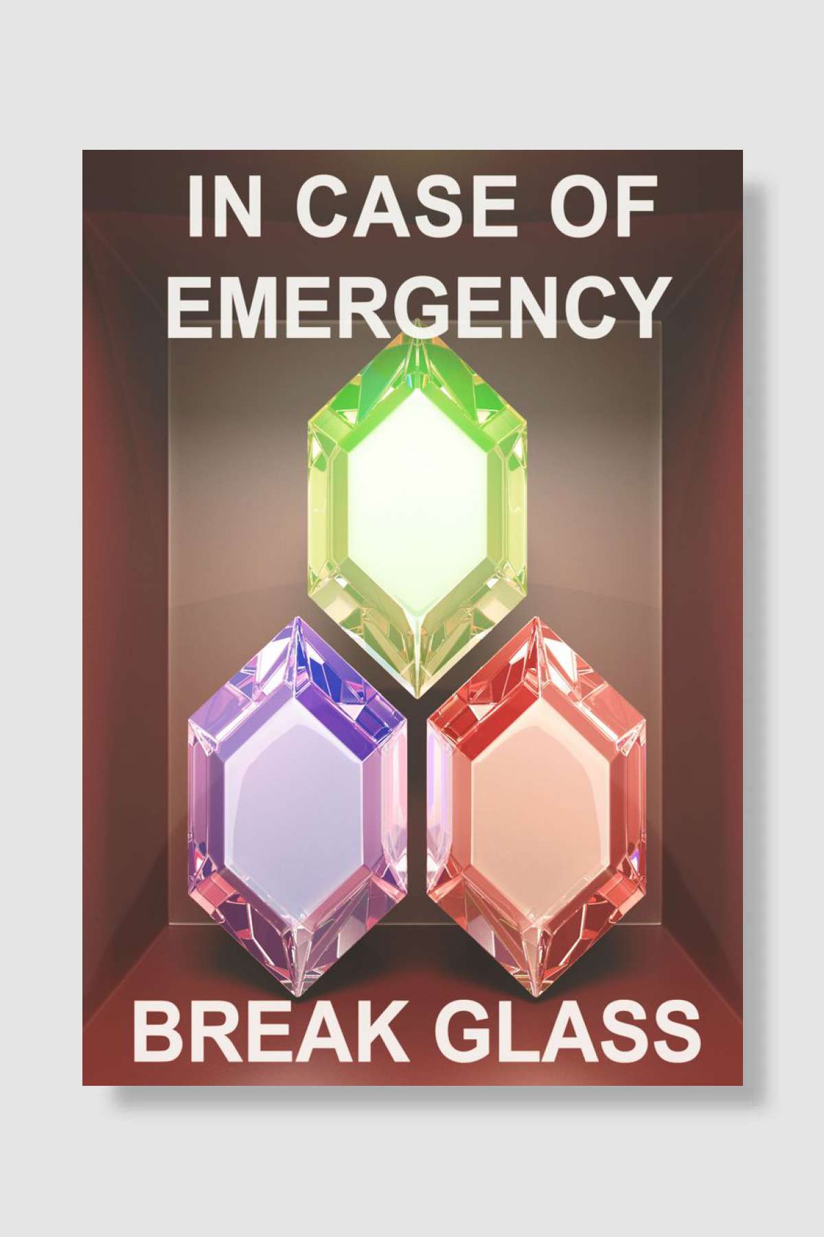 In case of emergency... Rupees Oyun Poster Çerçevesiz Yüksek Kalite Oyun Afiş Duvar Poster