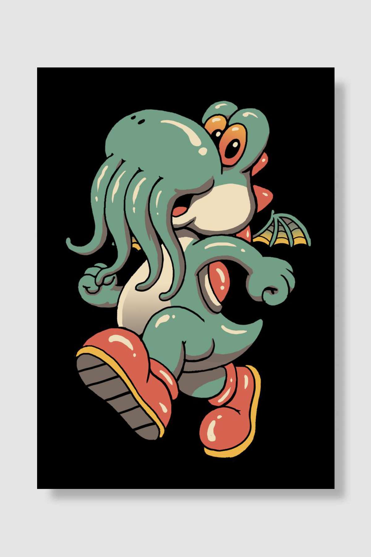 Dino Cthulhu Oyun Poster Çerçevesiz Yüksek Kalite Oyun Afiş Duvar Poster