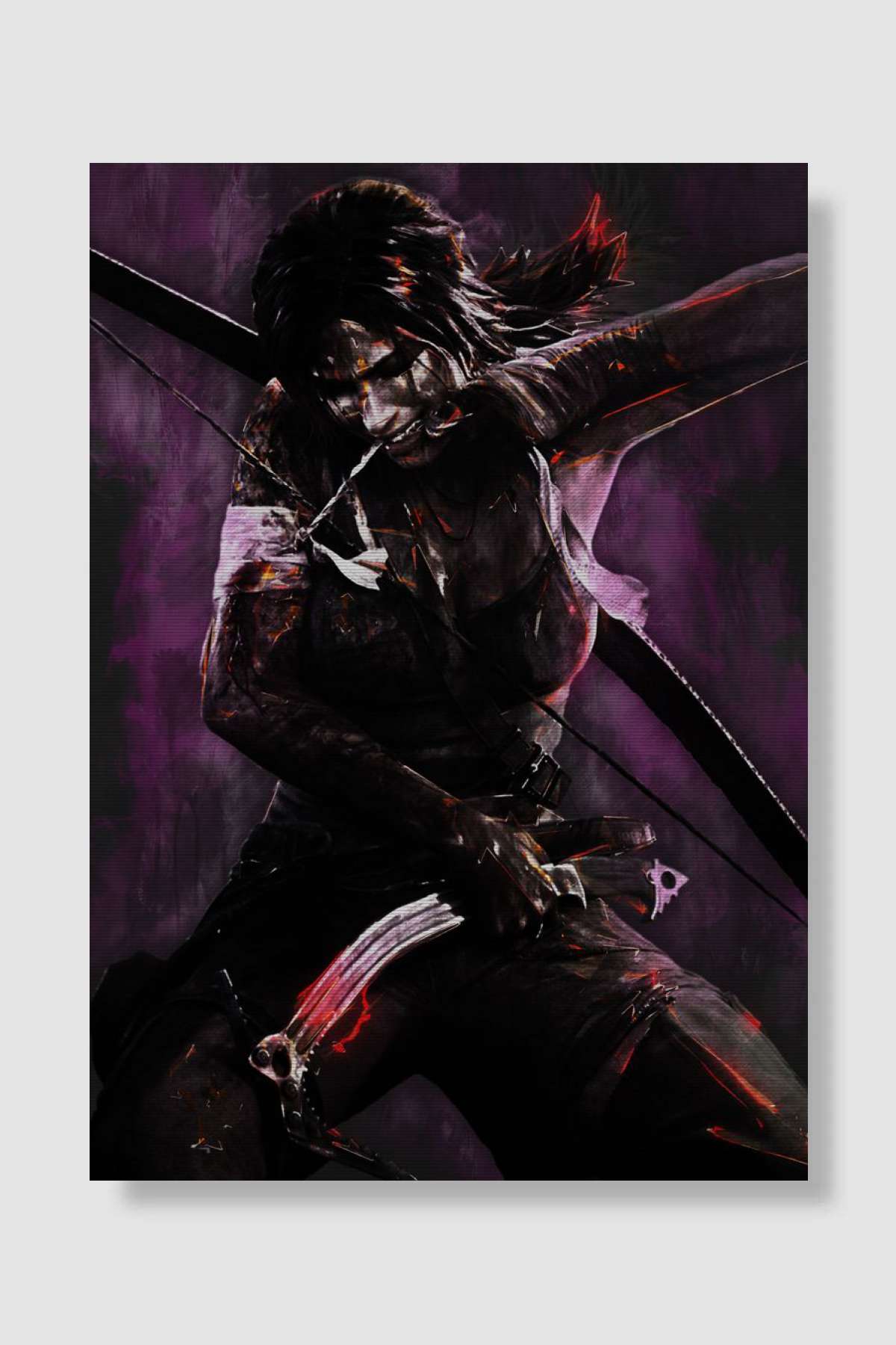 LARA CROFT Oyun Poster Çerçevesiz Yüksek Kalite Oyun Afiş Duvar Poster