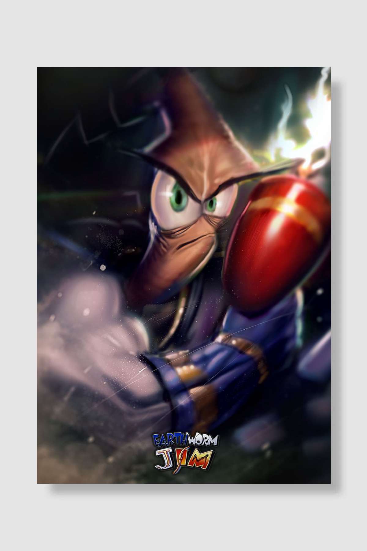 earthworm jim Oyun Poster Çerçevesiz Yüksek Kalite Oyun Afiş Duvar Poster