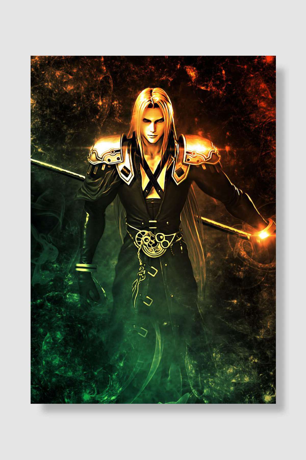 Sephiroth Oyun Poster Çerçevesiz Yüksek Kalite Oyun Afiş Duvar Poster
