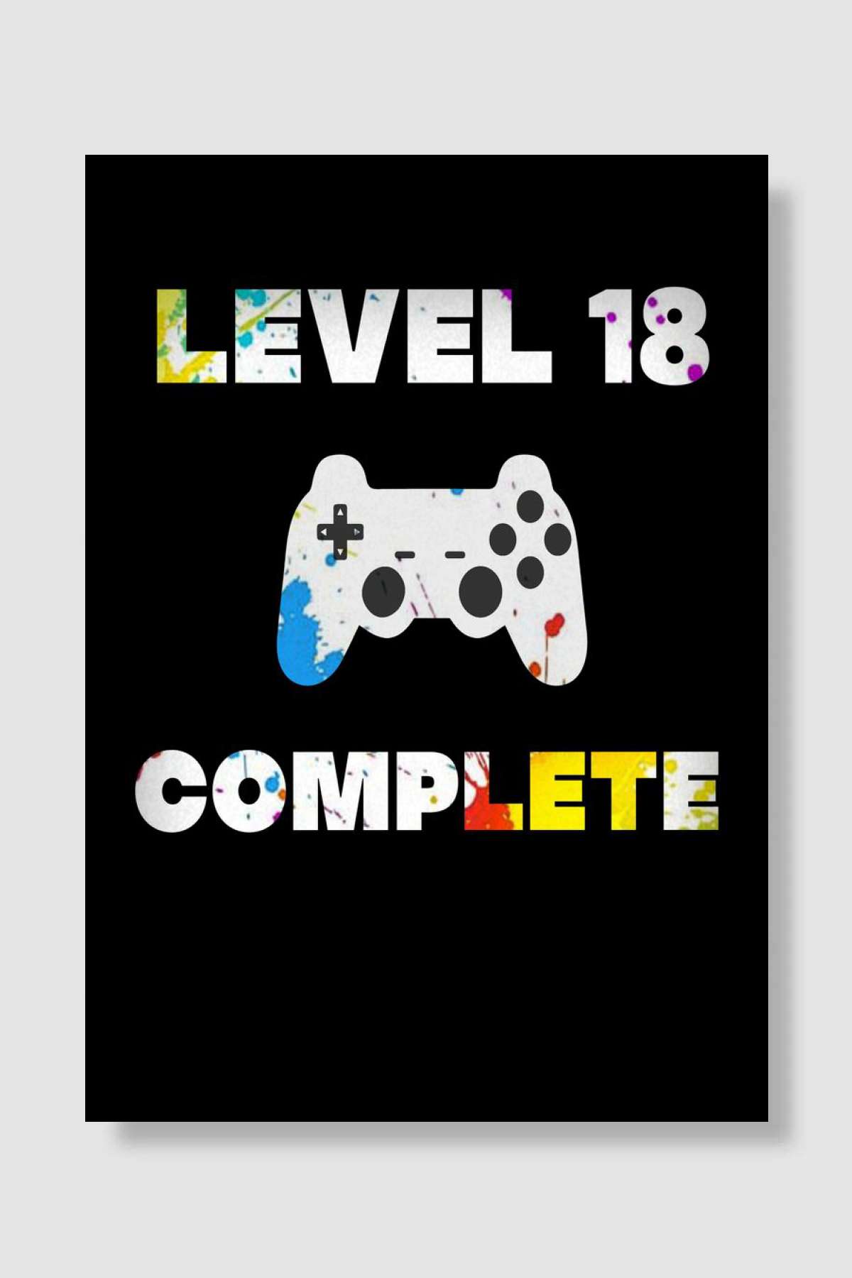 18th birthday gaming gamer Oyun Poster Çerçevesiz Yüksek Kalite Oyun Afiş Duvar Poster