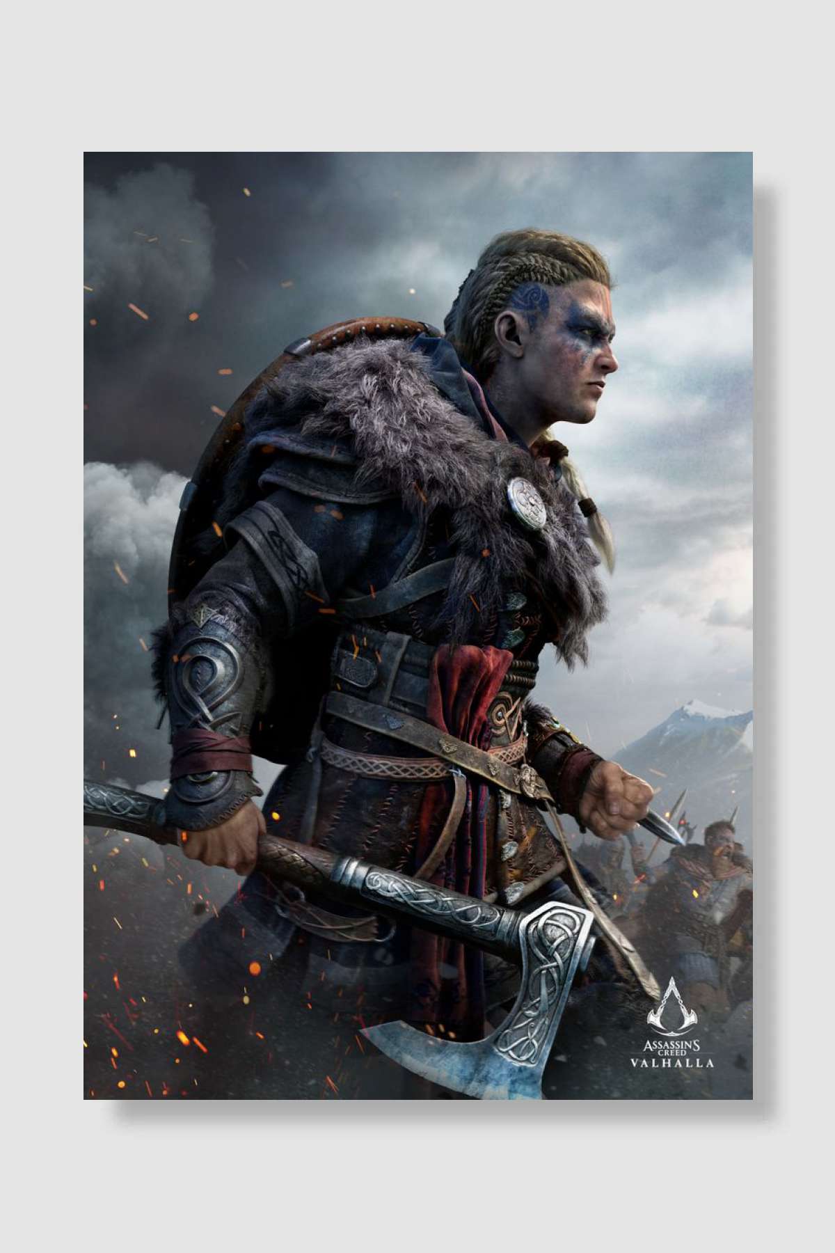 Valhalla Viking Oyun Poster Çerçevesiz Yüksek Kalite Oyun Afiş Duvar Poster