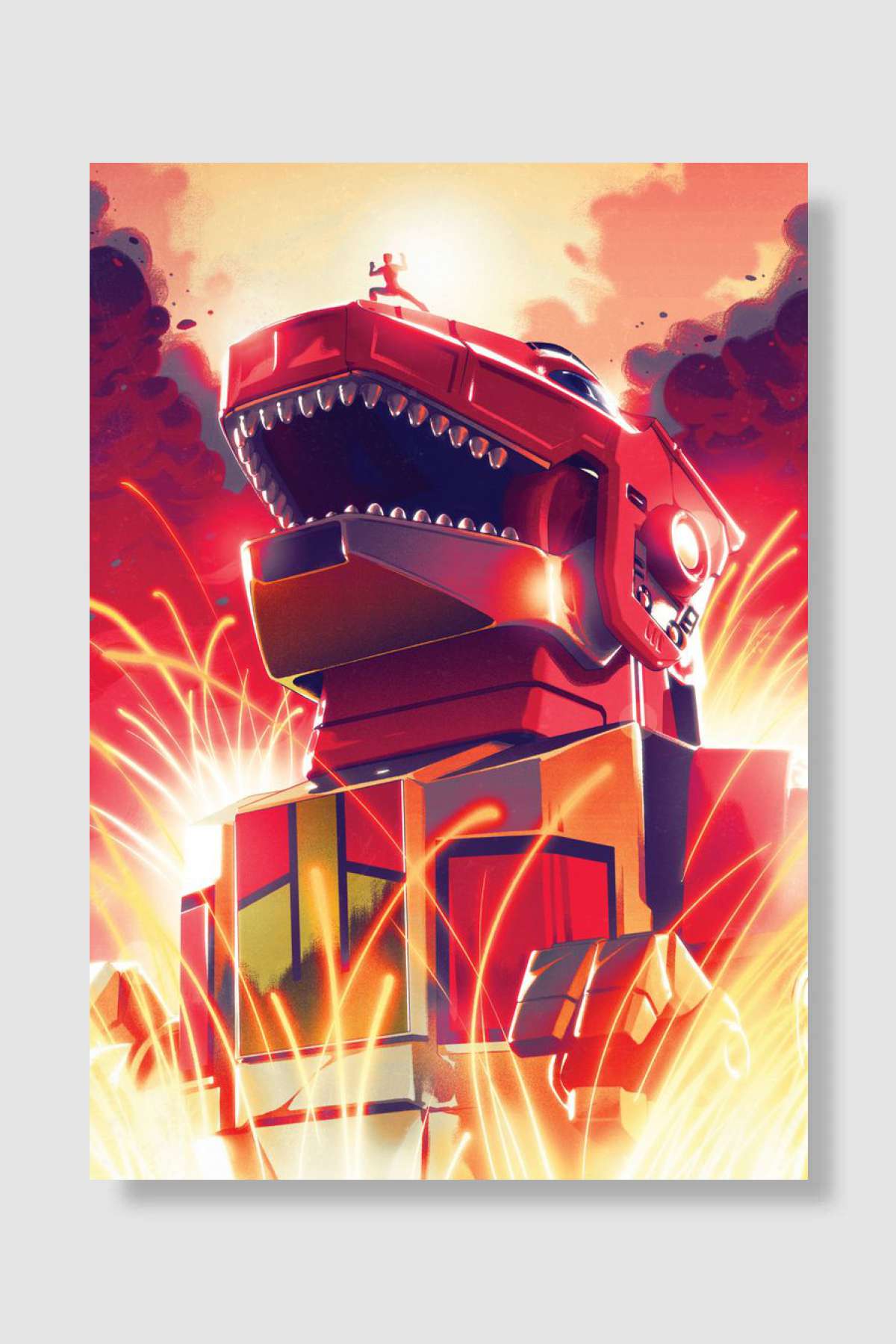 Power Rangers Dino Charge Oyun Poster Çerçevesiz Yüksek Kalite Oyun Afiş Duvar Poster