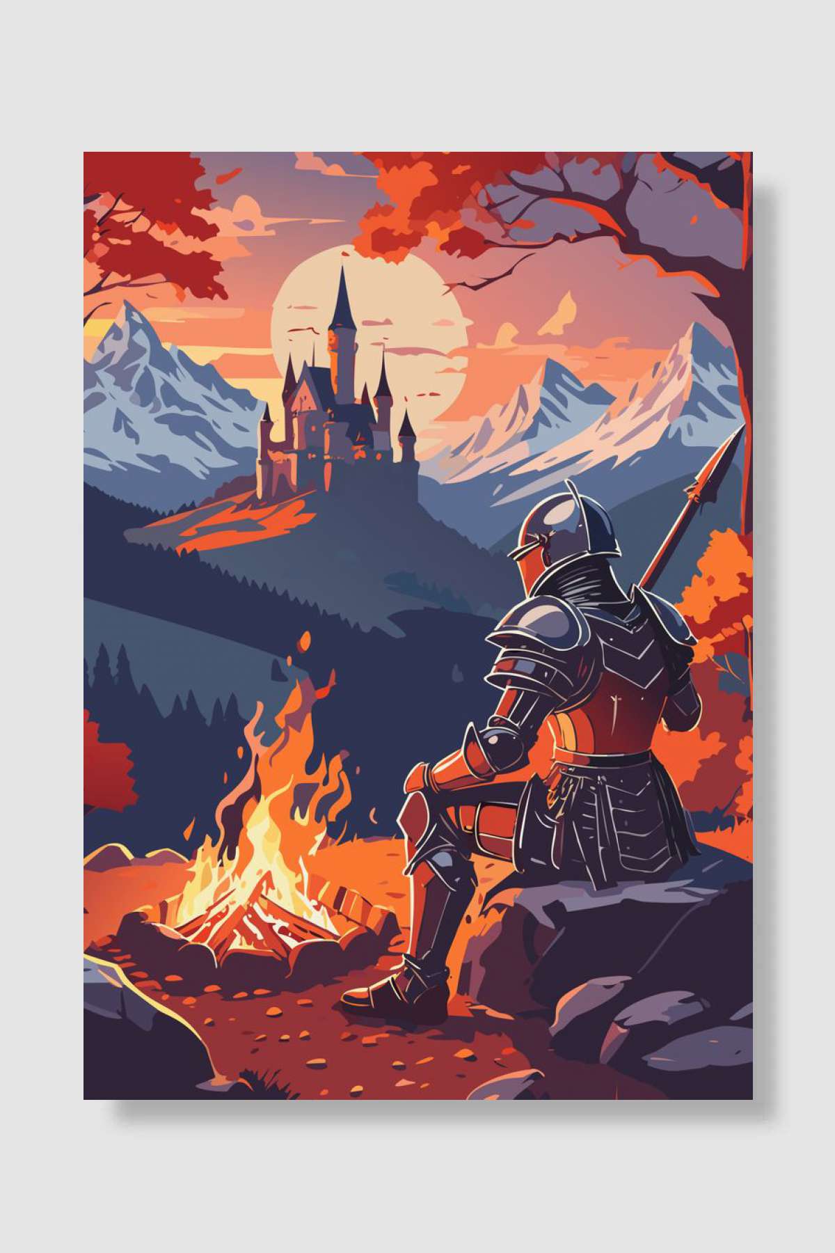 Relaxing by the Fire Oyun Poster Çerçevesiz Yüksek Kalite Oyun Afiş Duvar Poster