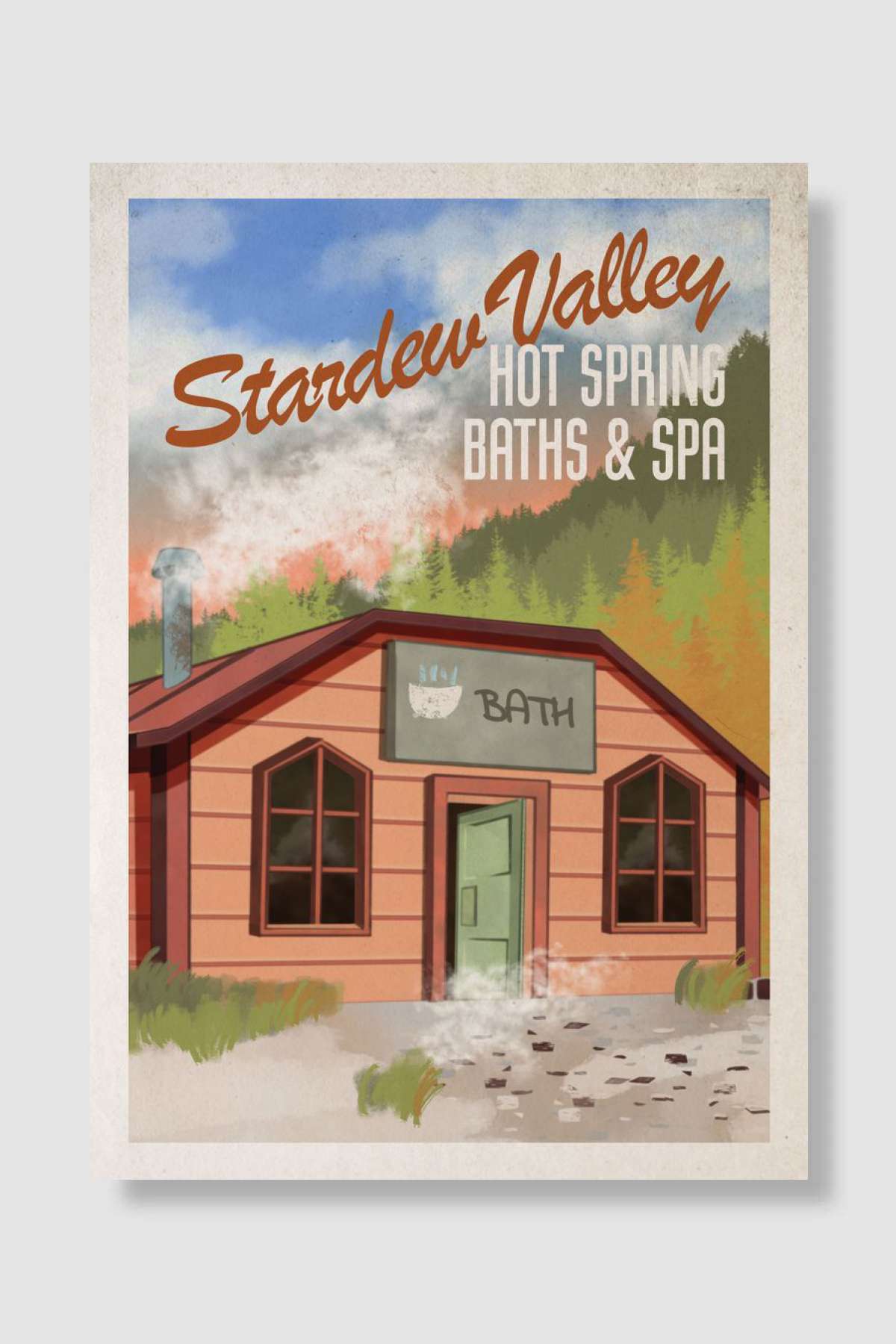 Stardew Valley Spa Oyun Poster Çerçevesiz Yüksek Kalite Oyun Afiş Duvar Poster